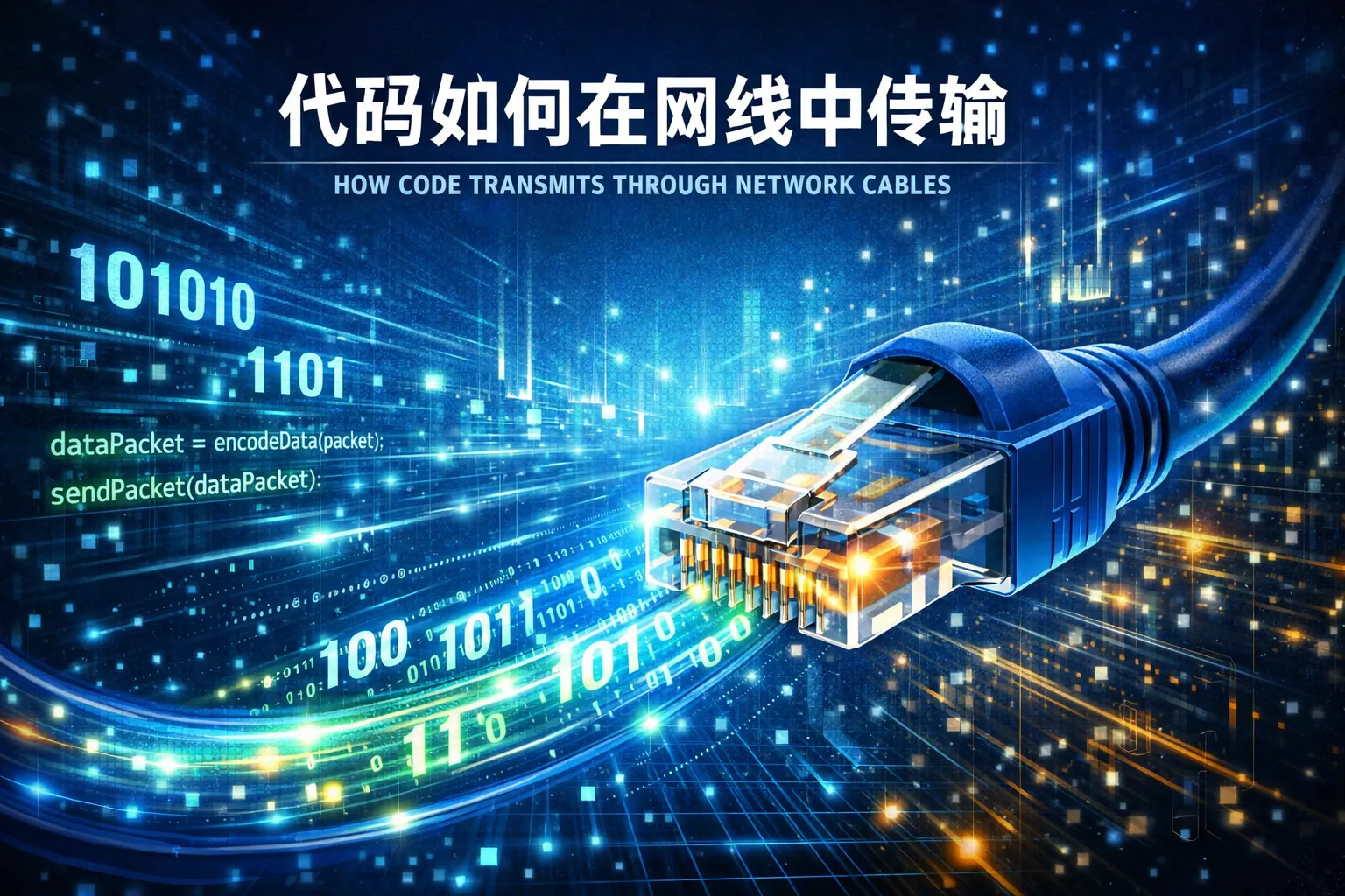 代码如何在网线中传输