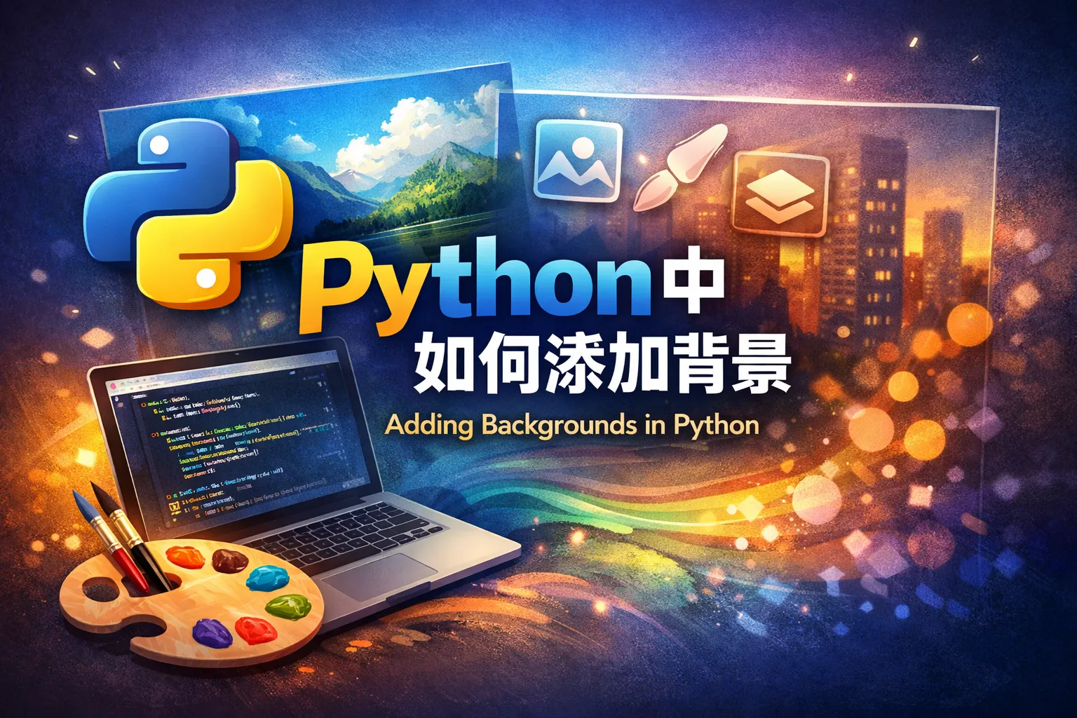 python中如何添加背景