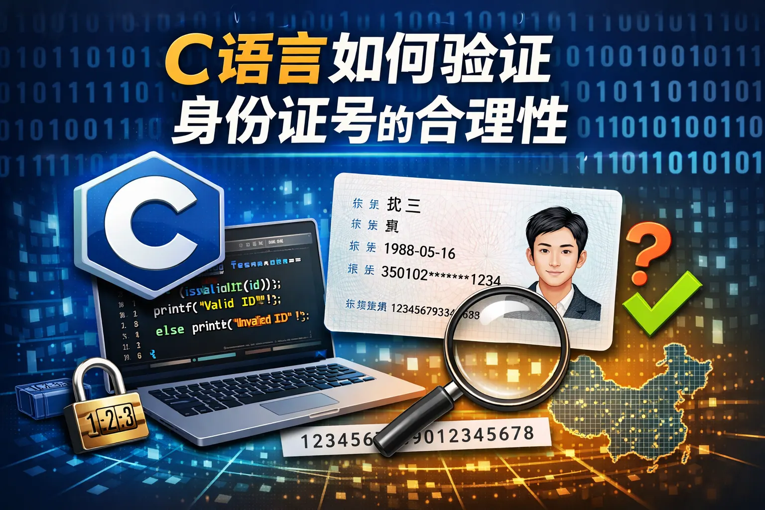 c语言如何验证身份证号的合理性