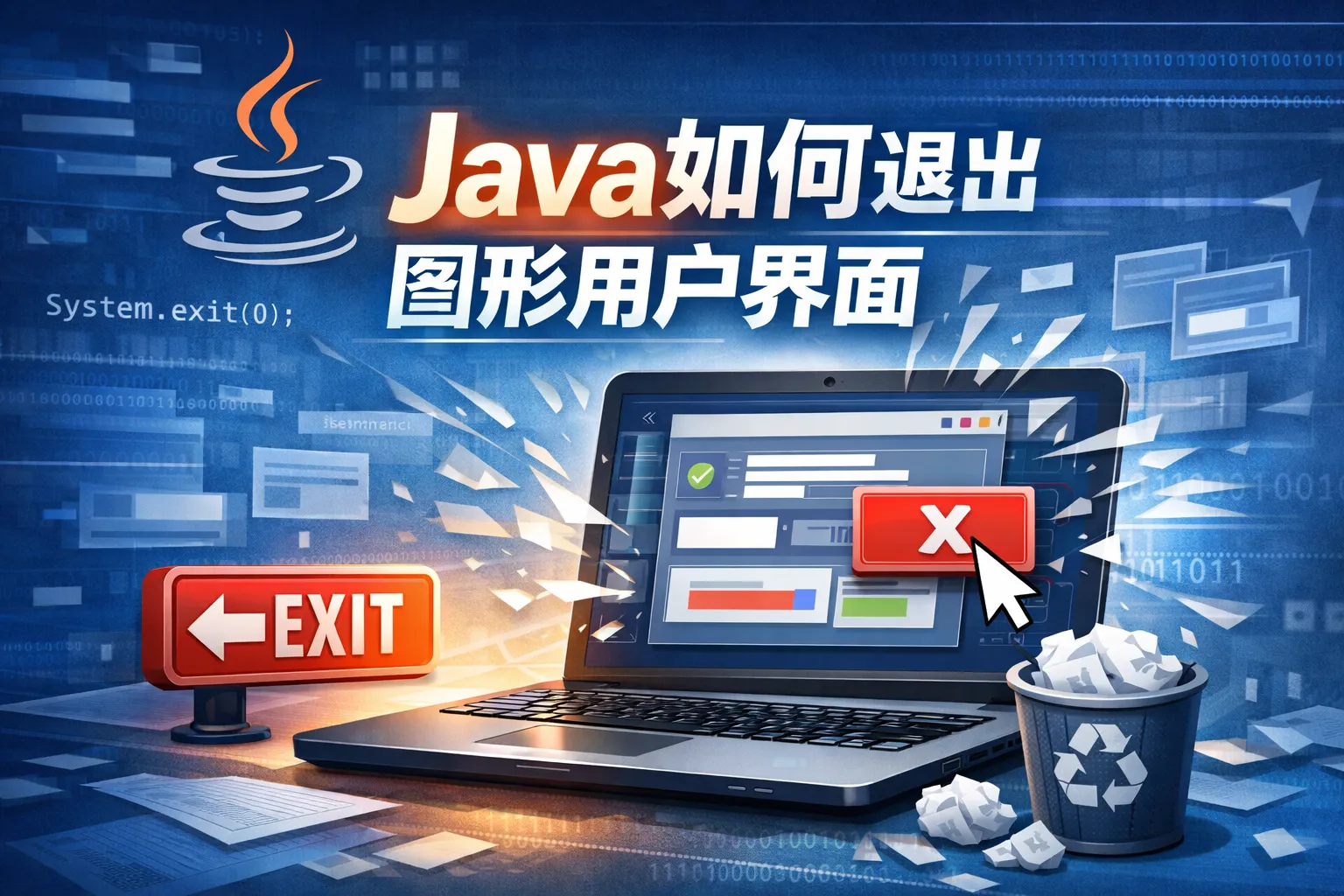 java如何退出图形用户界面