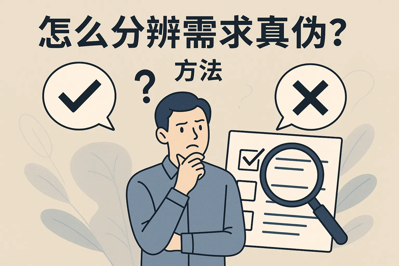 怎么分辨需求真伪方法