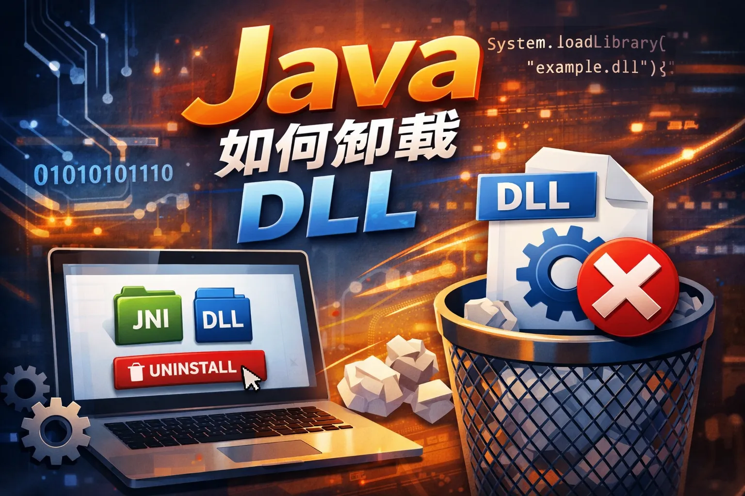 java如何卸载dll