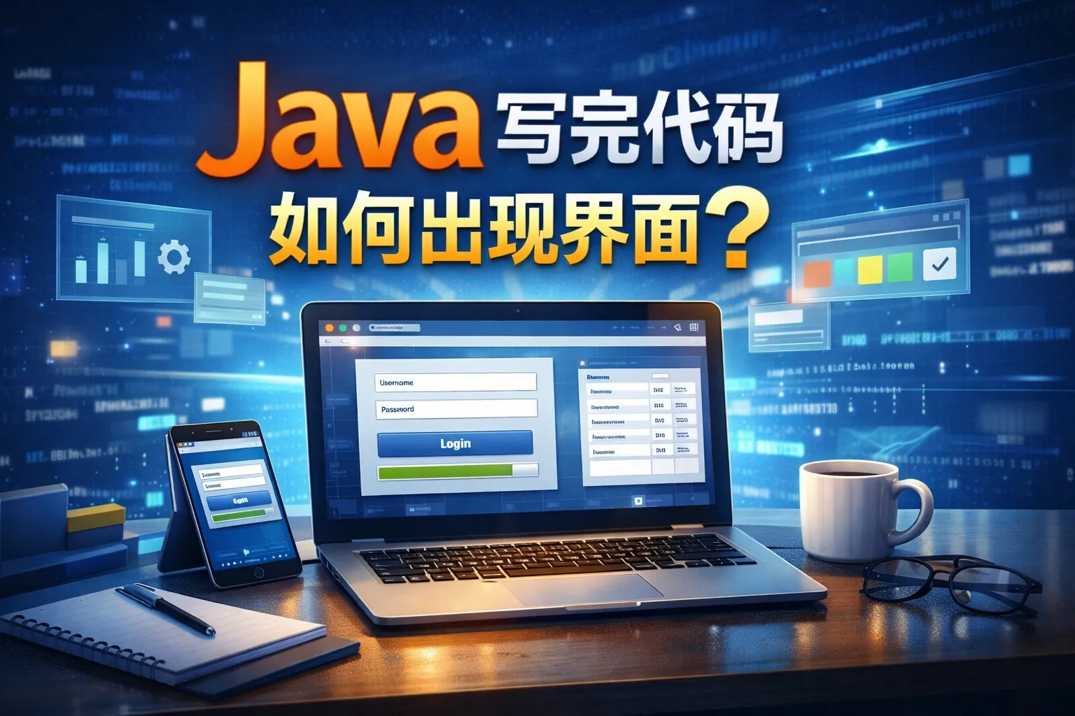 java写完代码如何出现界面