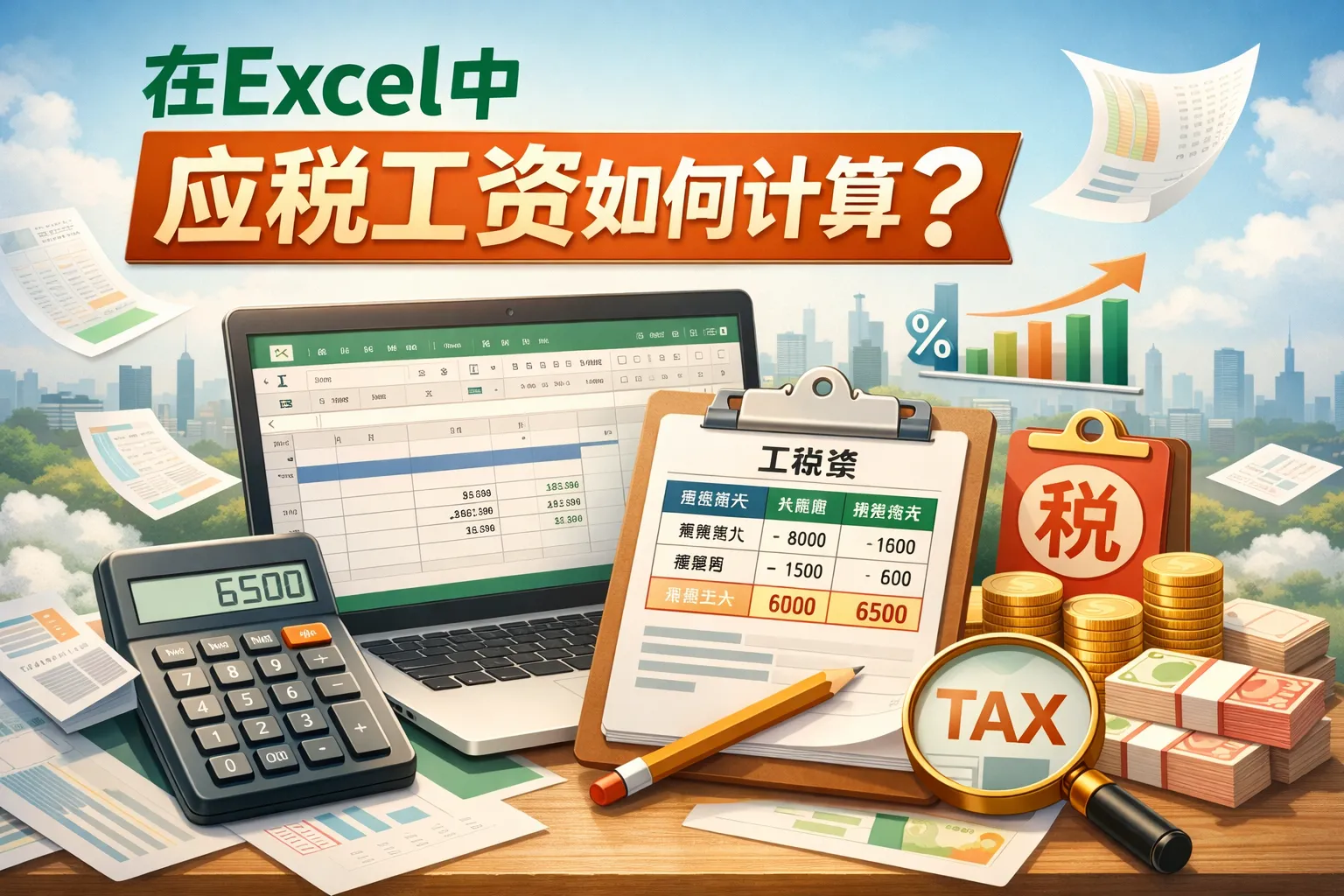 在excel中应税工资如何计算
