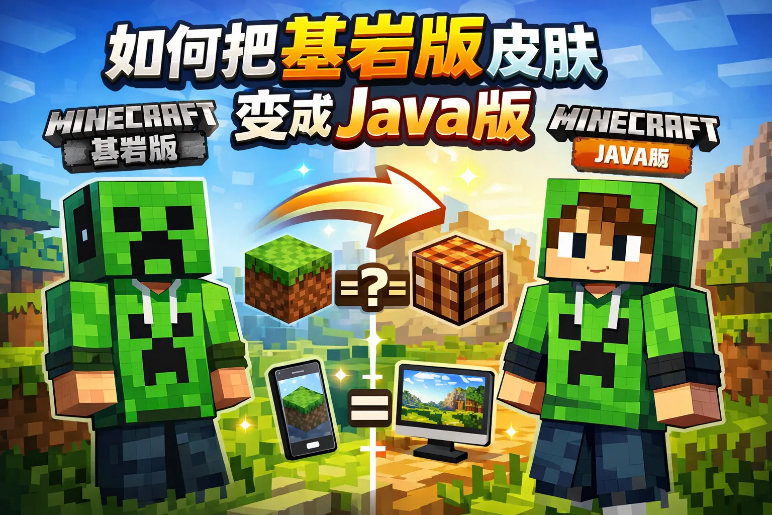 如何把基岩版皮肤变成java版