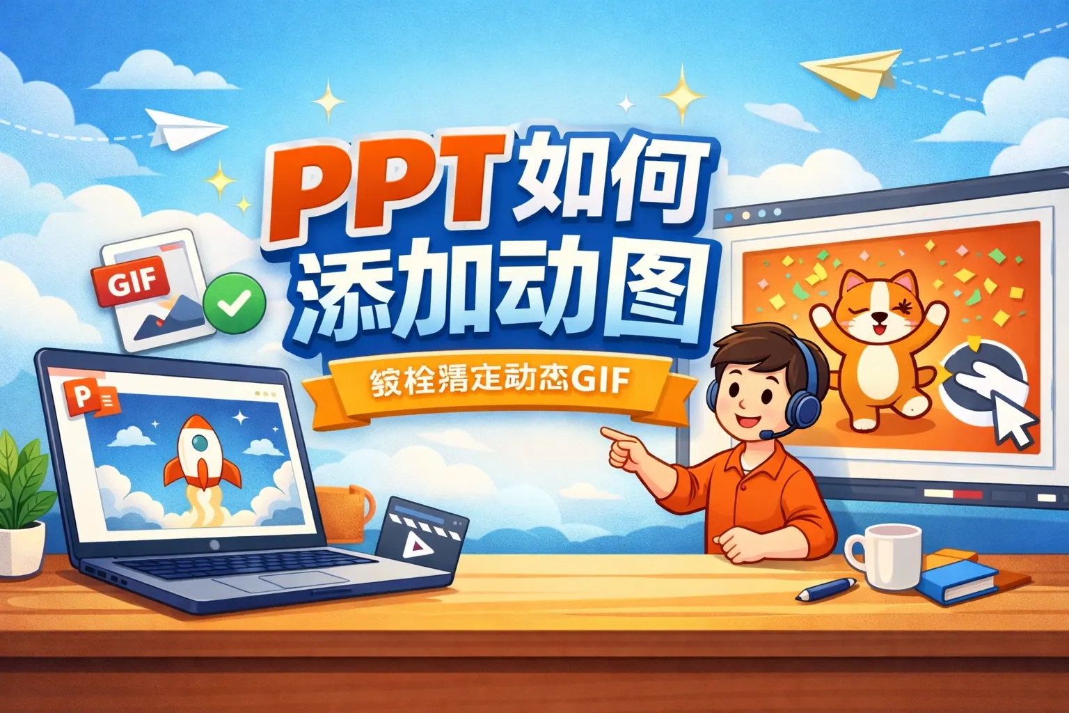 PPT如何添加动图