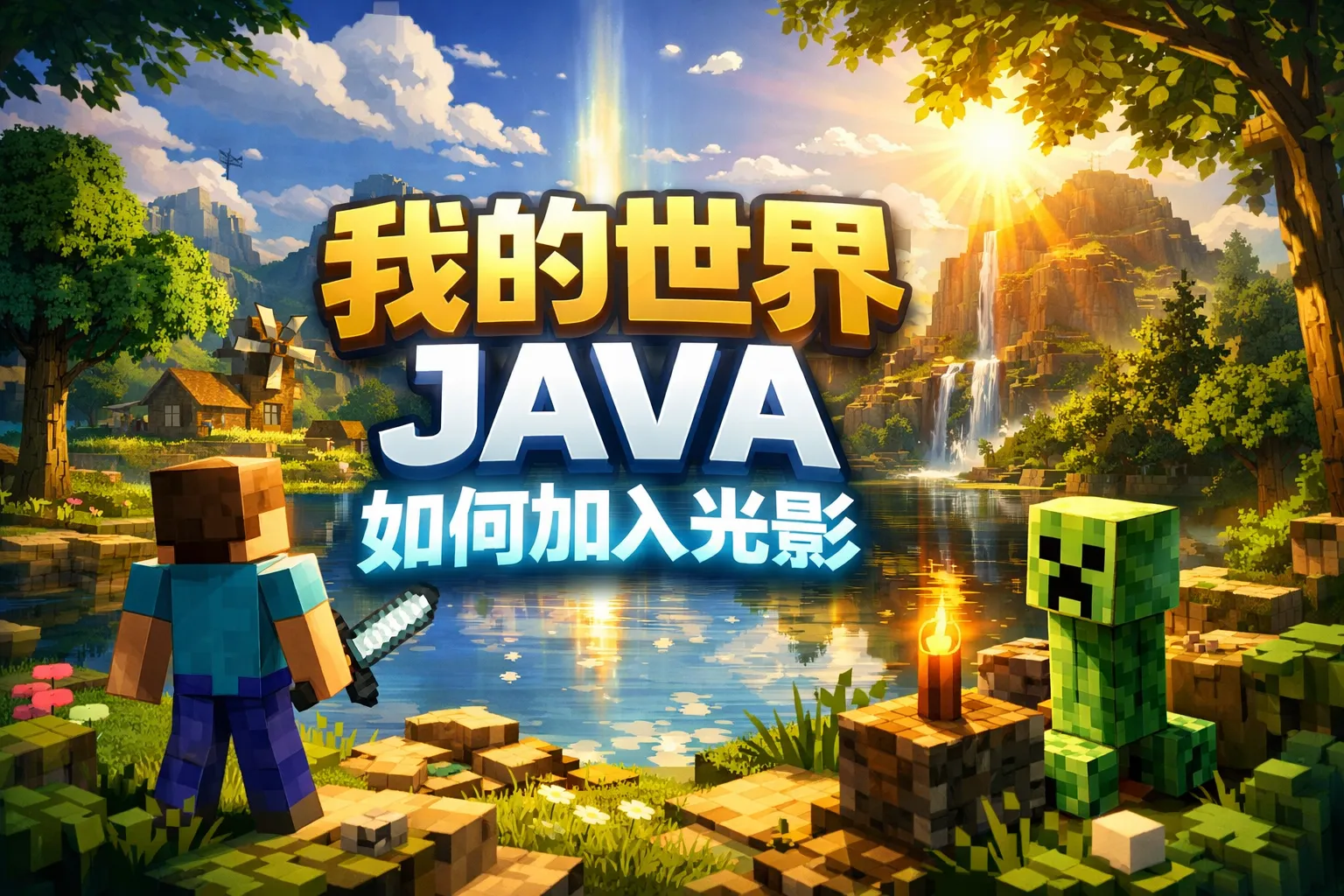 我的世界java如何加入光影