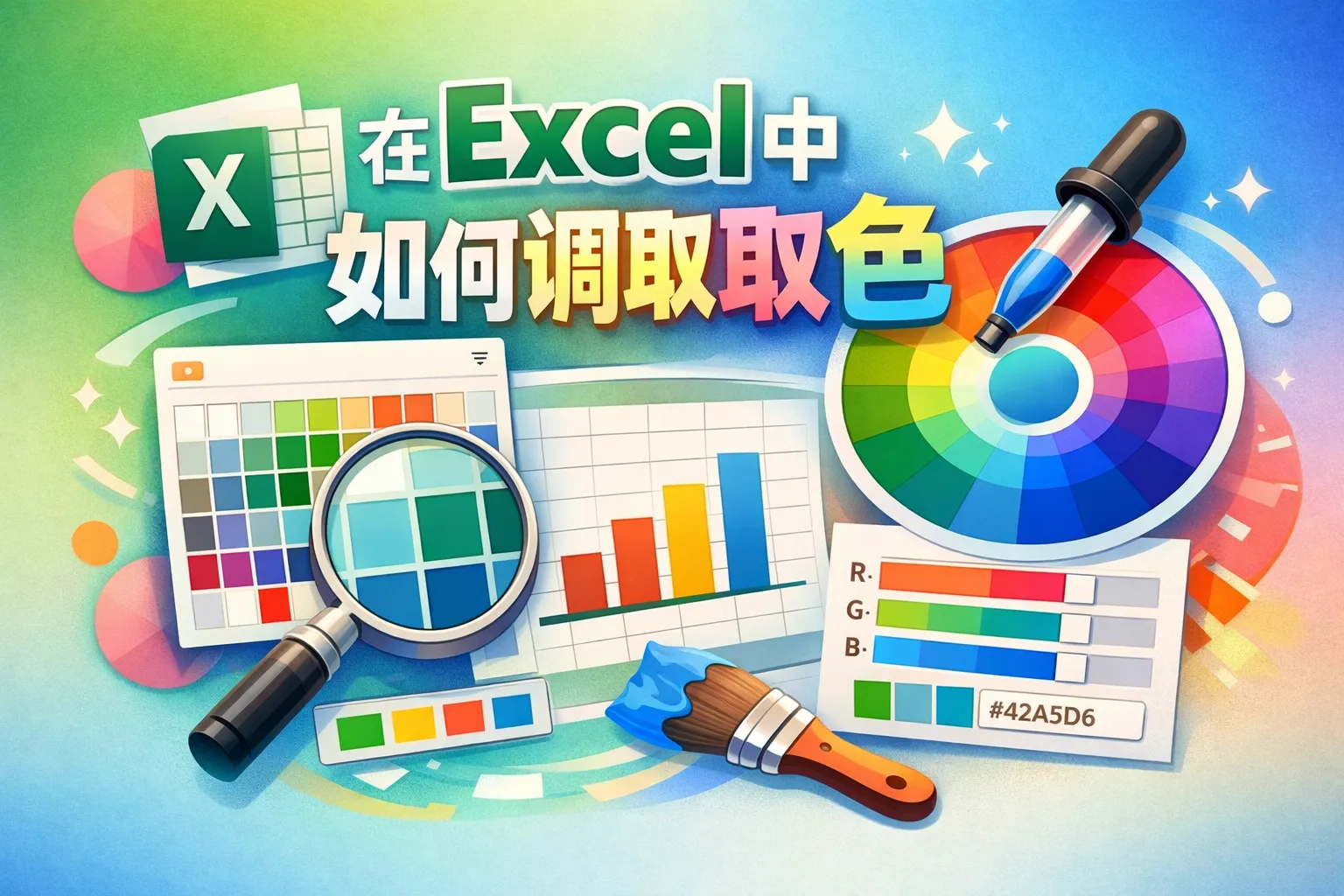 在excel中如何调取取色
