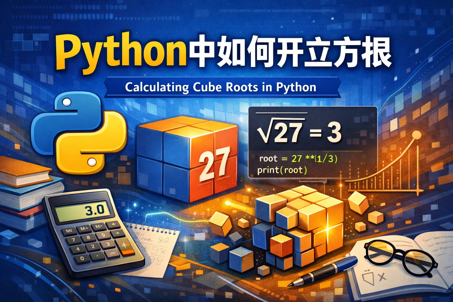 python中如何开立方根