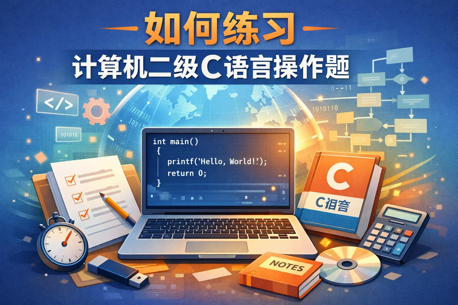 如何练习计算机二级c语言操作题