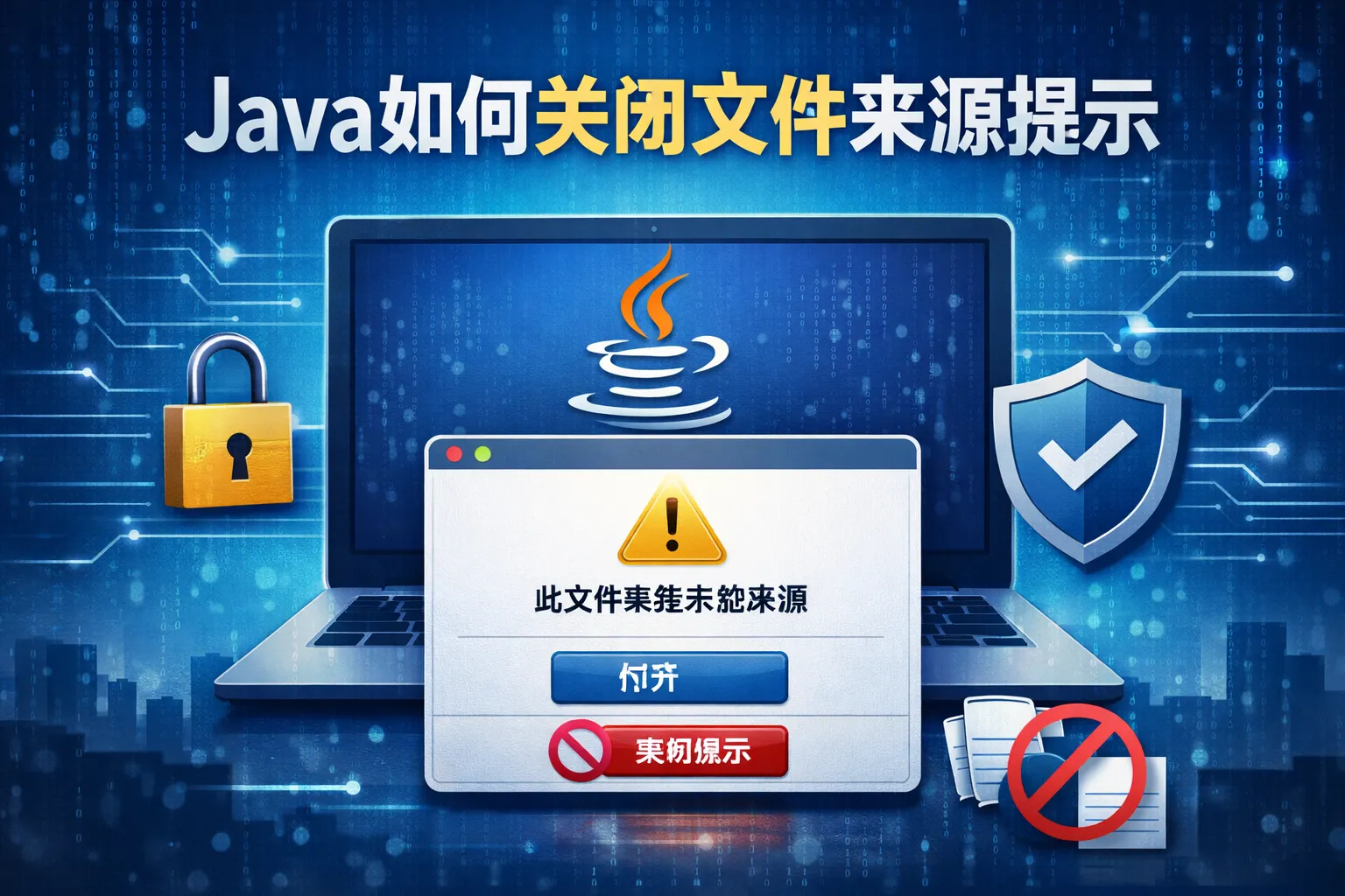 java如何关闭文件来源提示