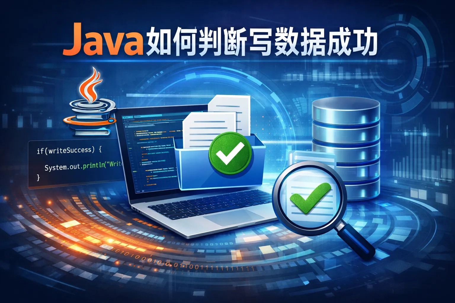java如何判断写数据成功