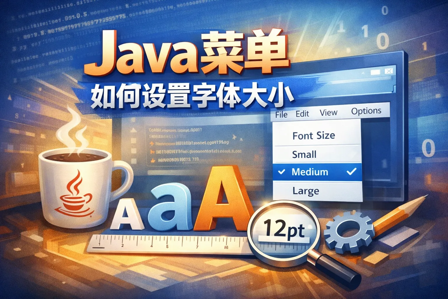 java菜单如何设置字体大小