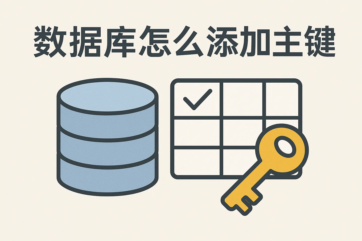 做数据库怎么添加主键