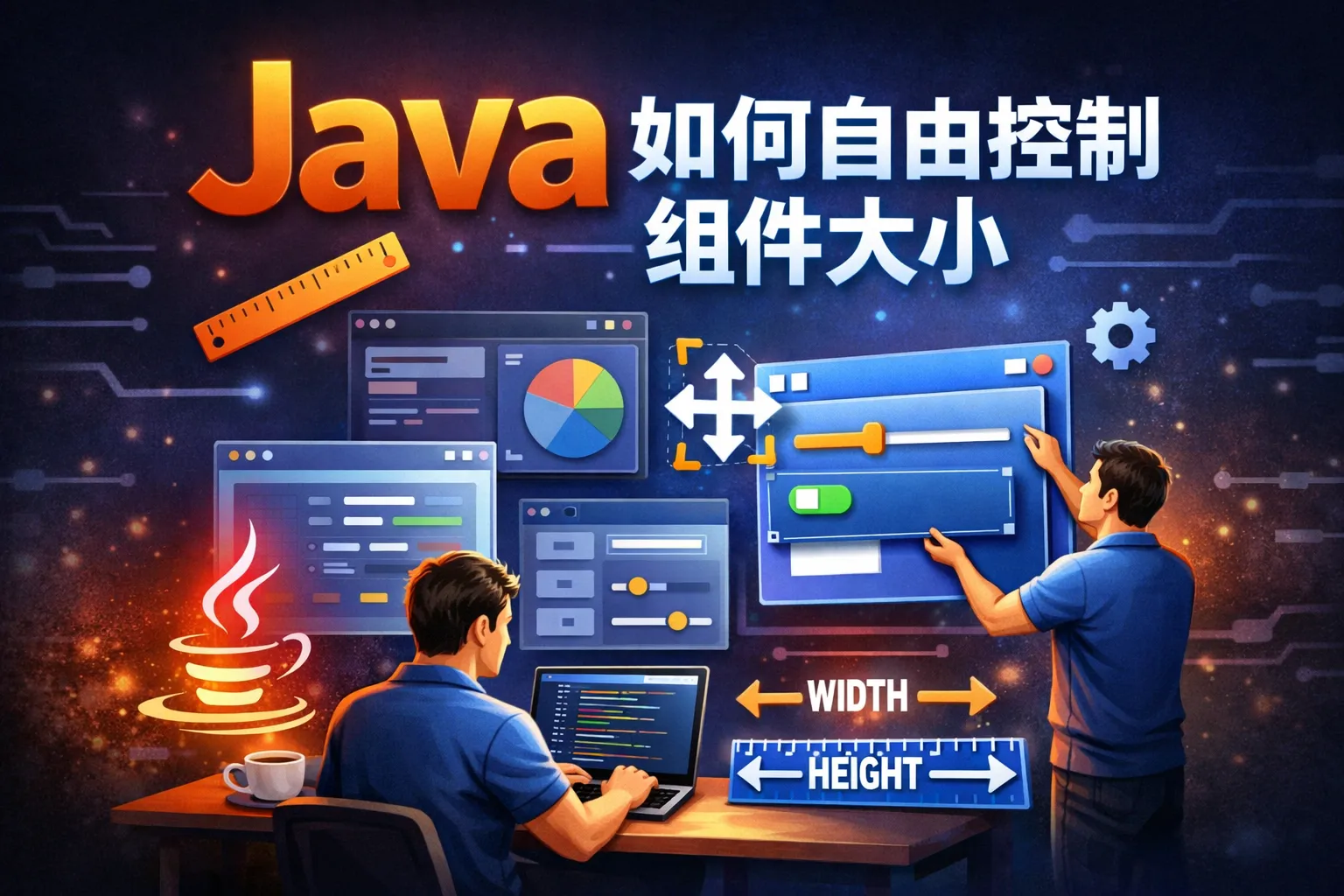 java如何自由控制组件大小