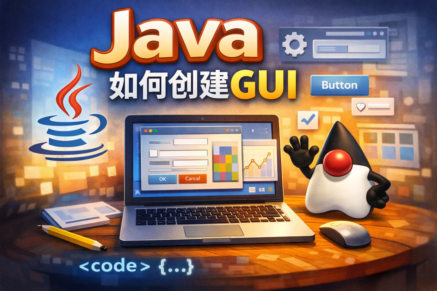 java如何创建gui
