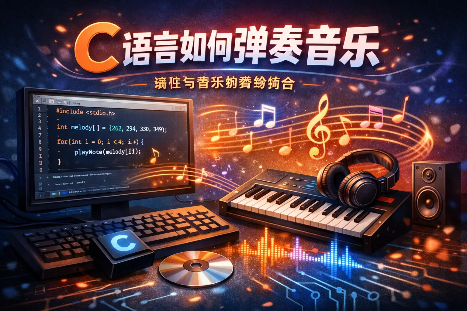 c语言如何弹奏音乐