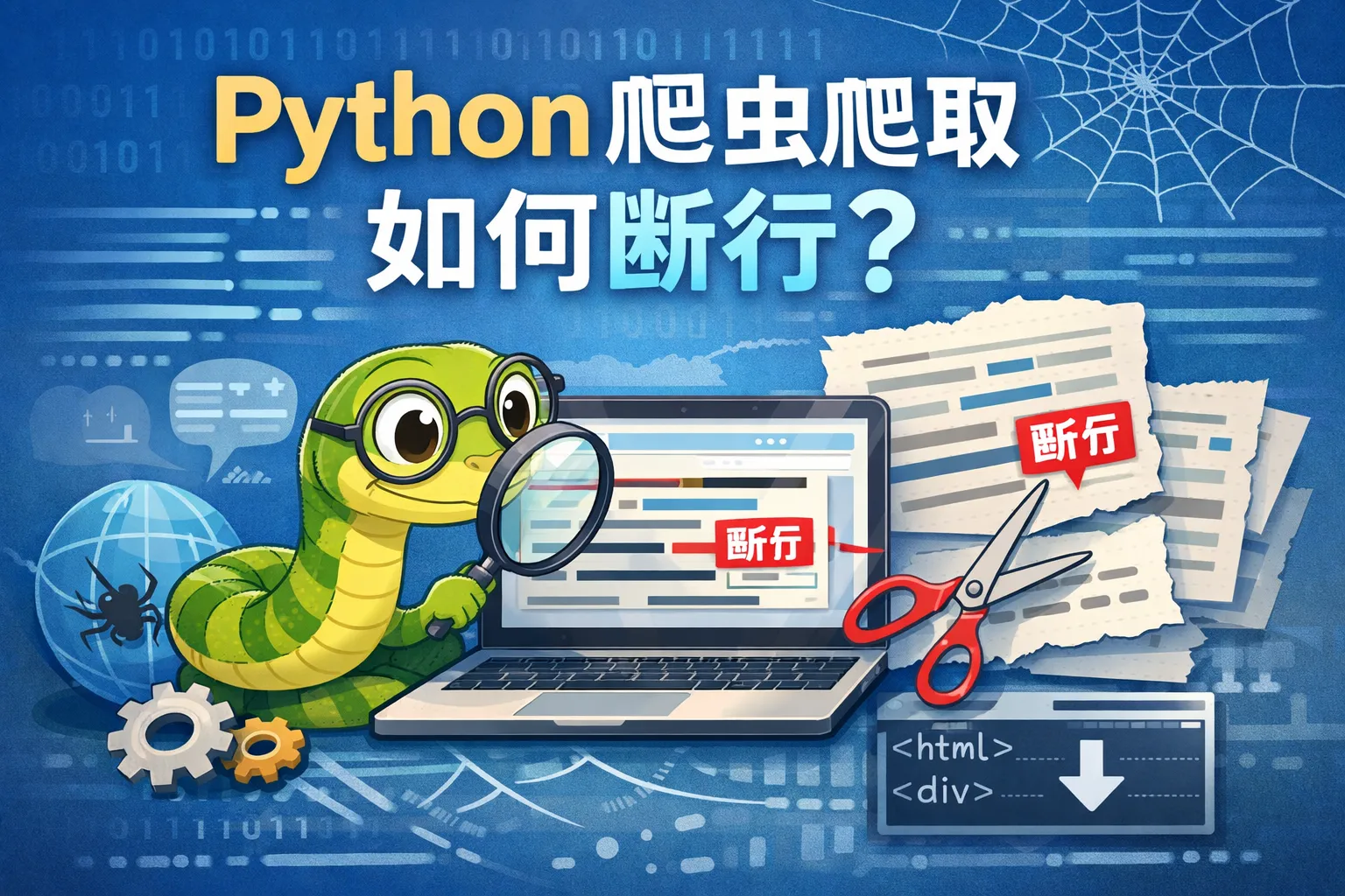 python爬虫爬取如何断行