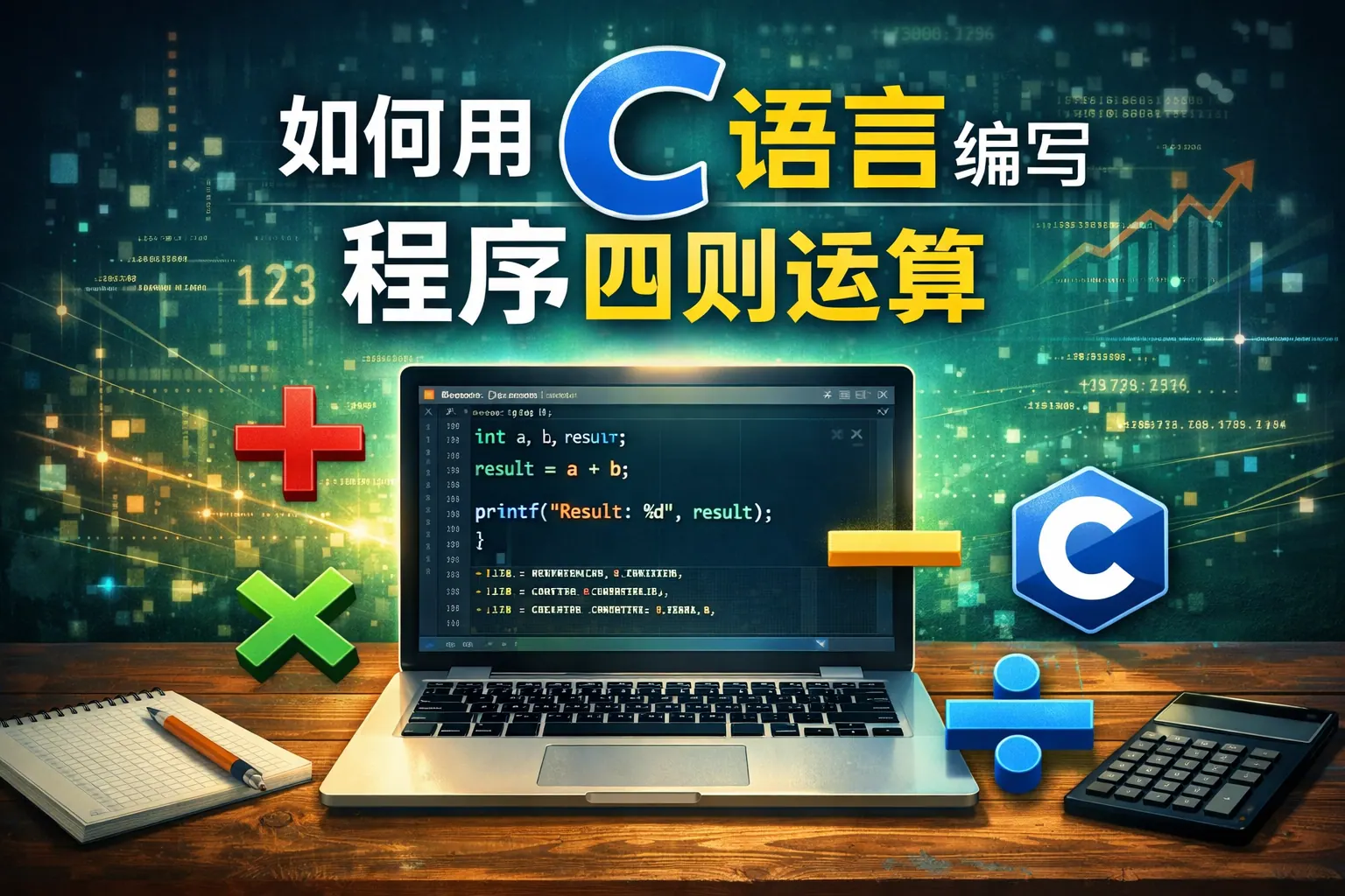 如何用c语言编写程序四则运算