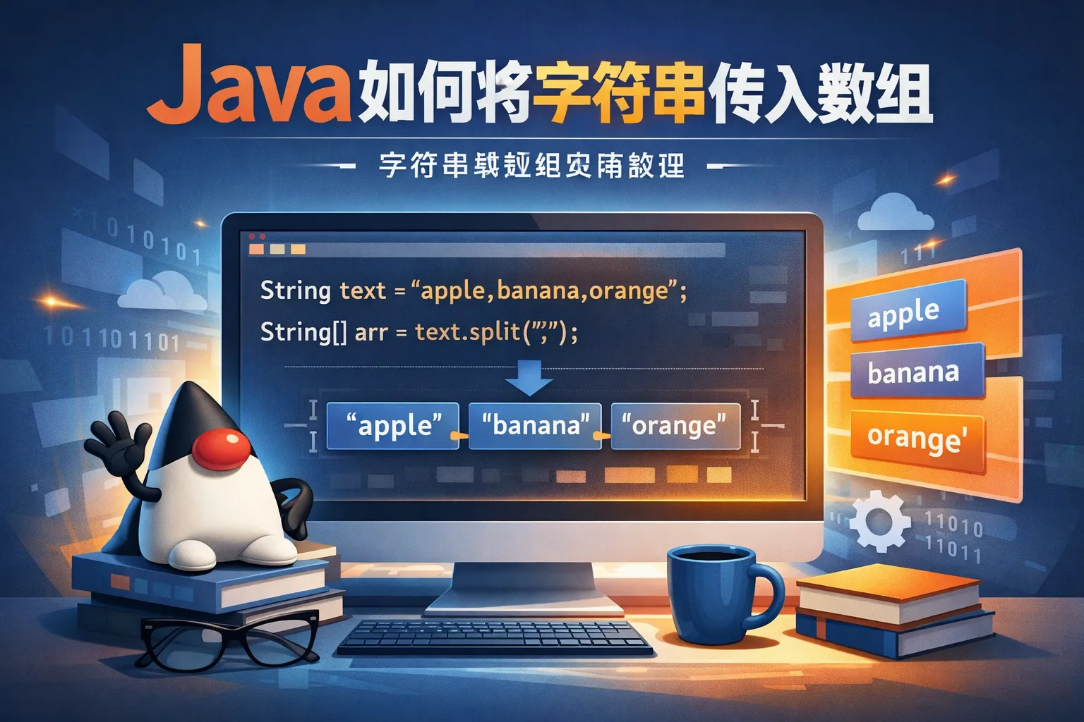 java如何将字符串传入数组