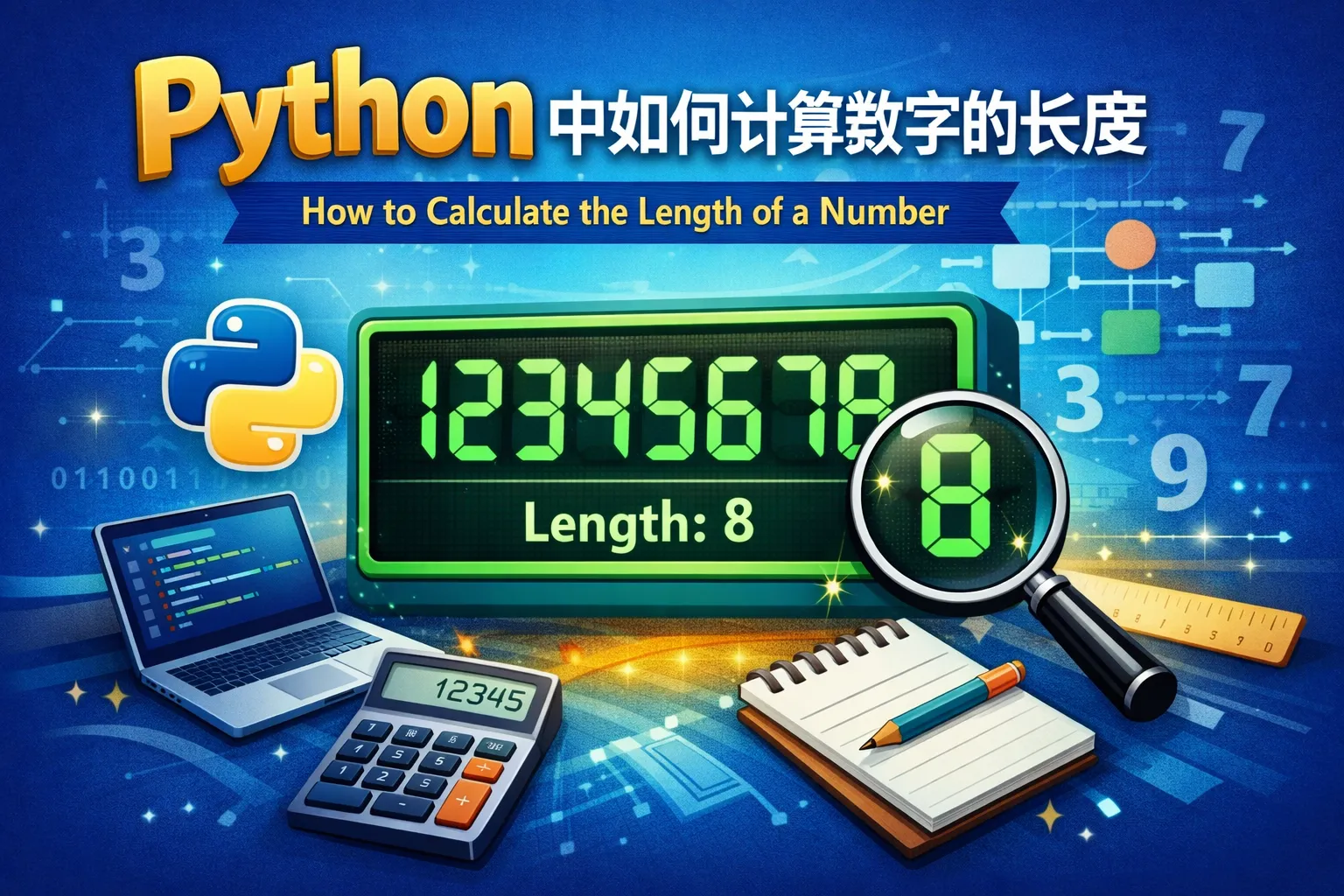 python中如何计算数字的长度
