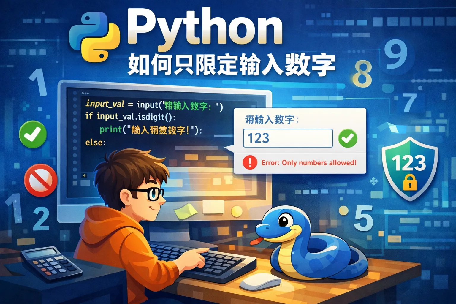 python如何只限定输入数字