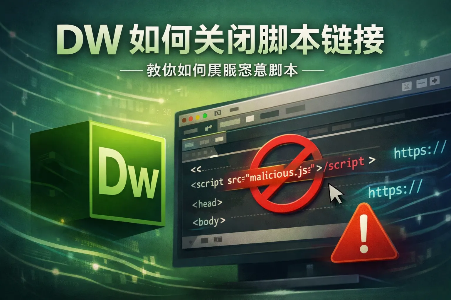 dw如何关闭脚本链接