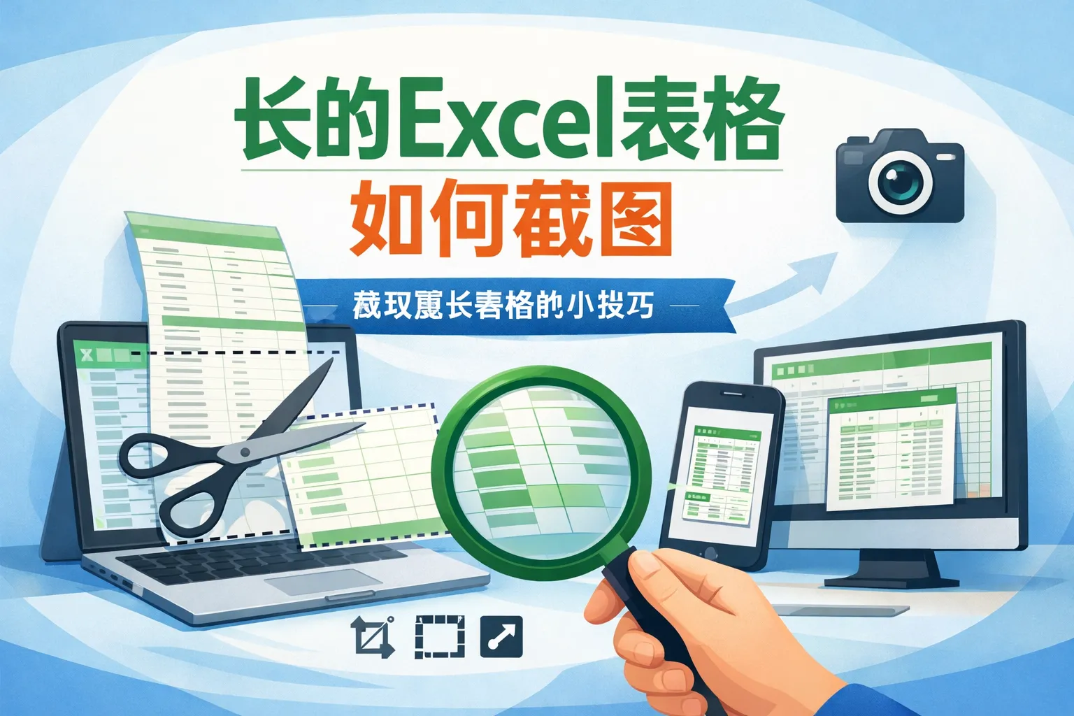 长的excel表格如何截图