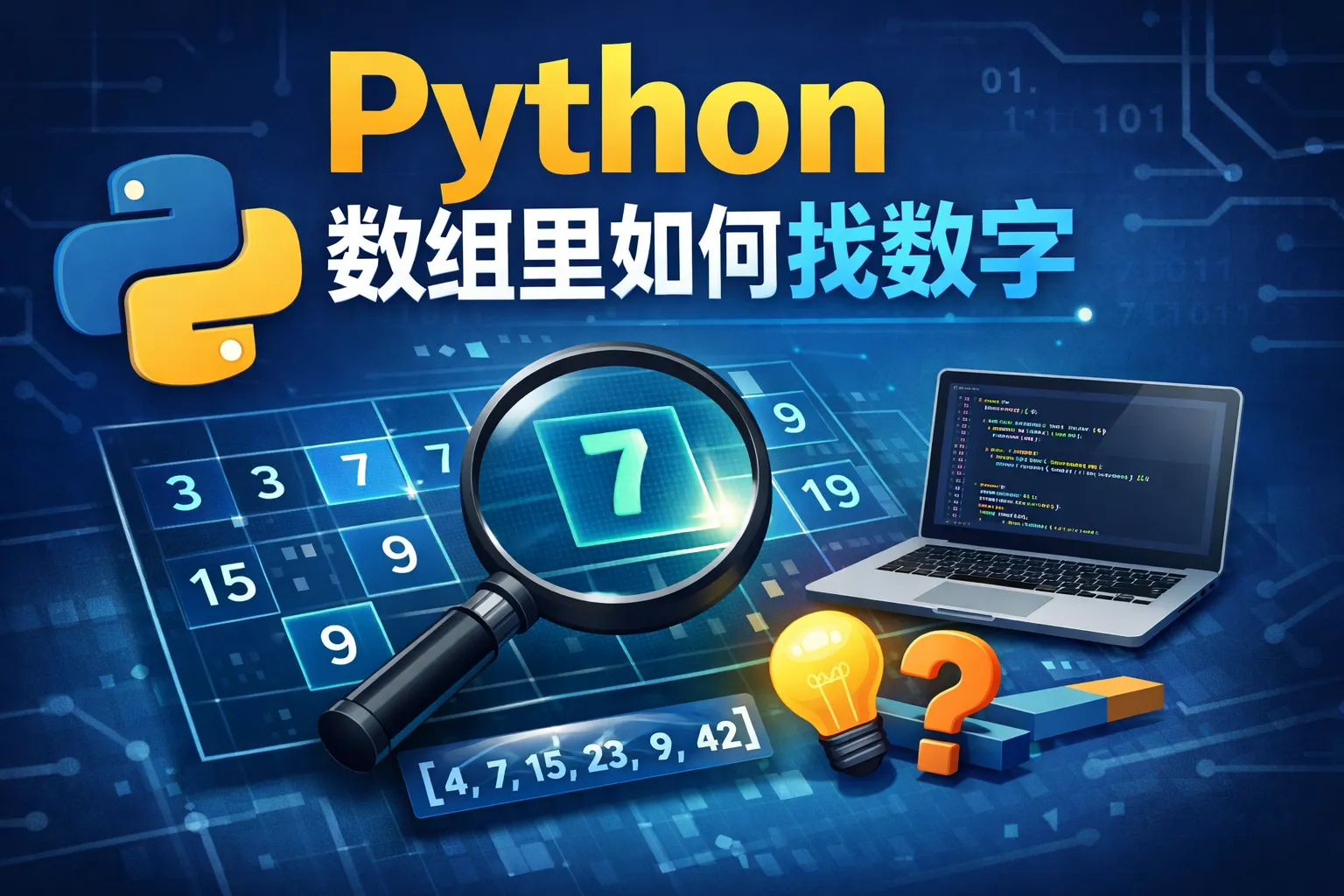 python数组里如何找数字