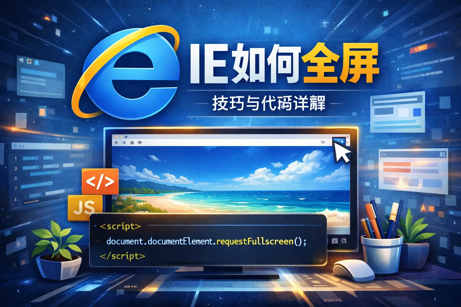 ie如何全屏 代码