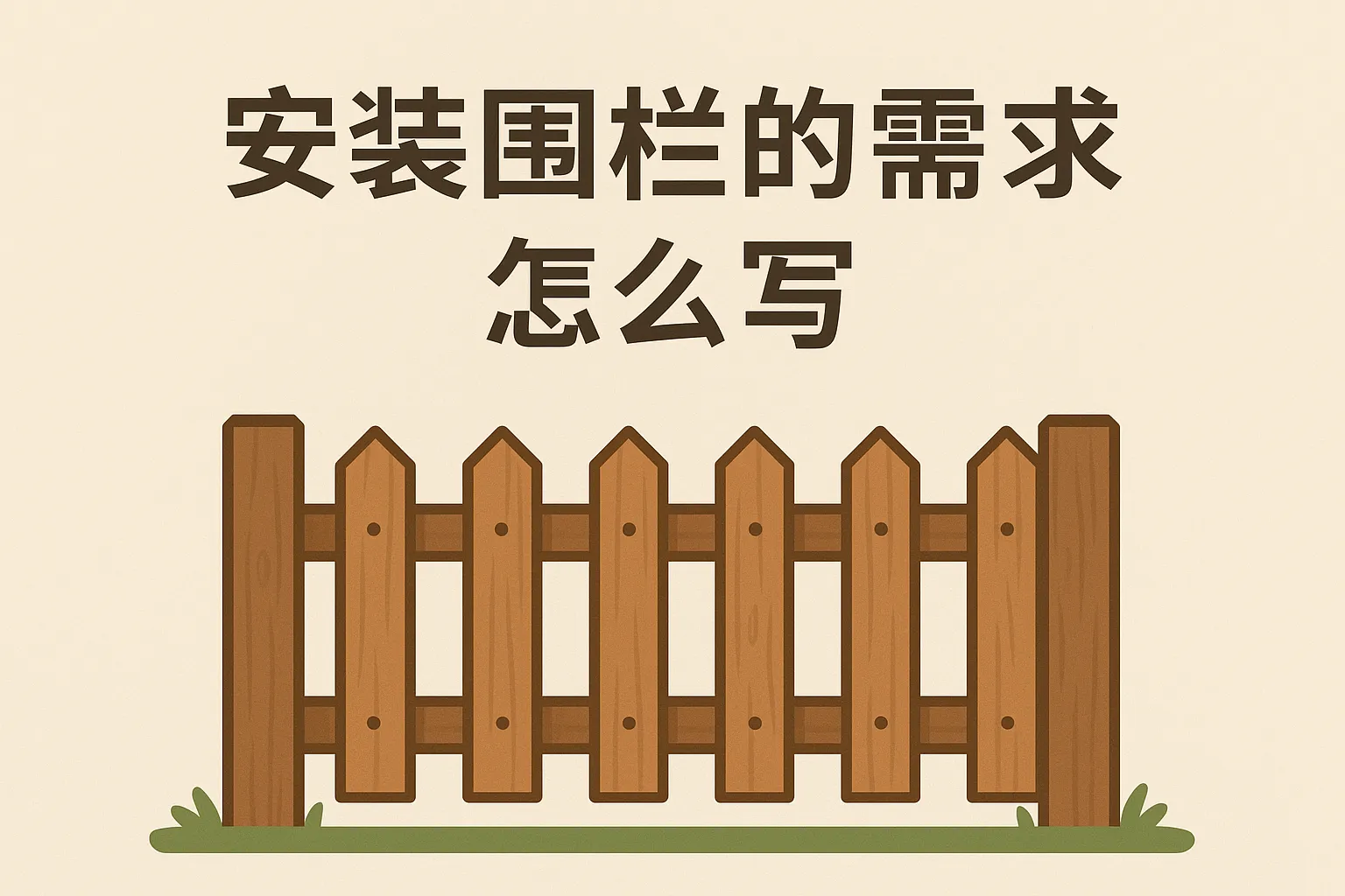 安装围栏的需求怎么写