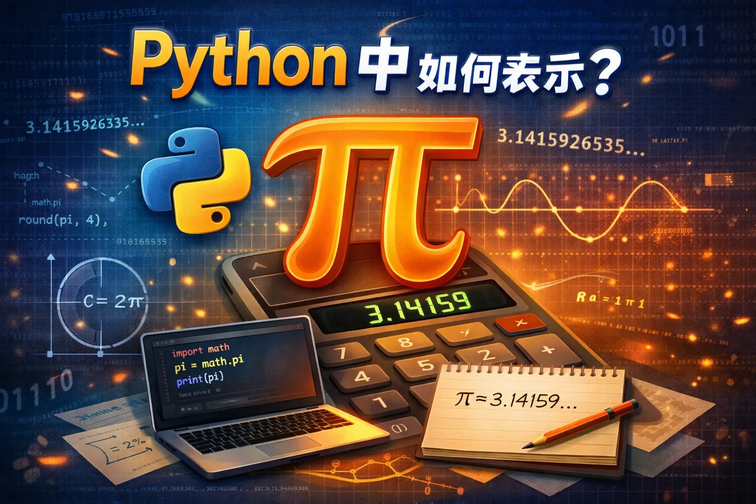 python中pi如何表示