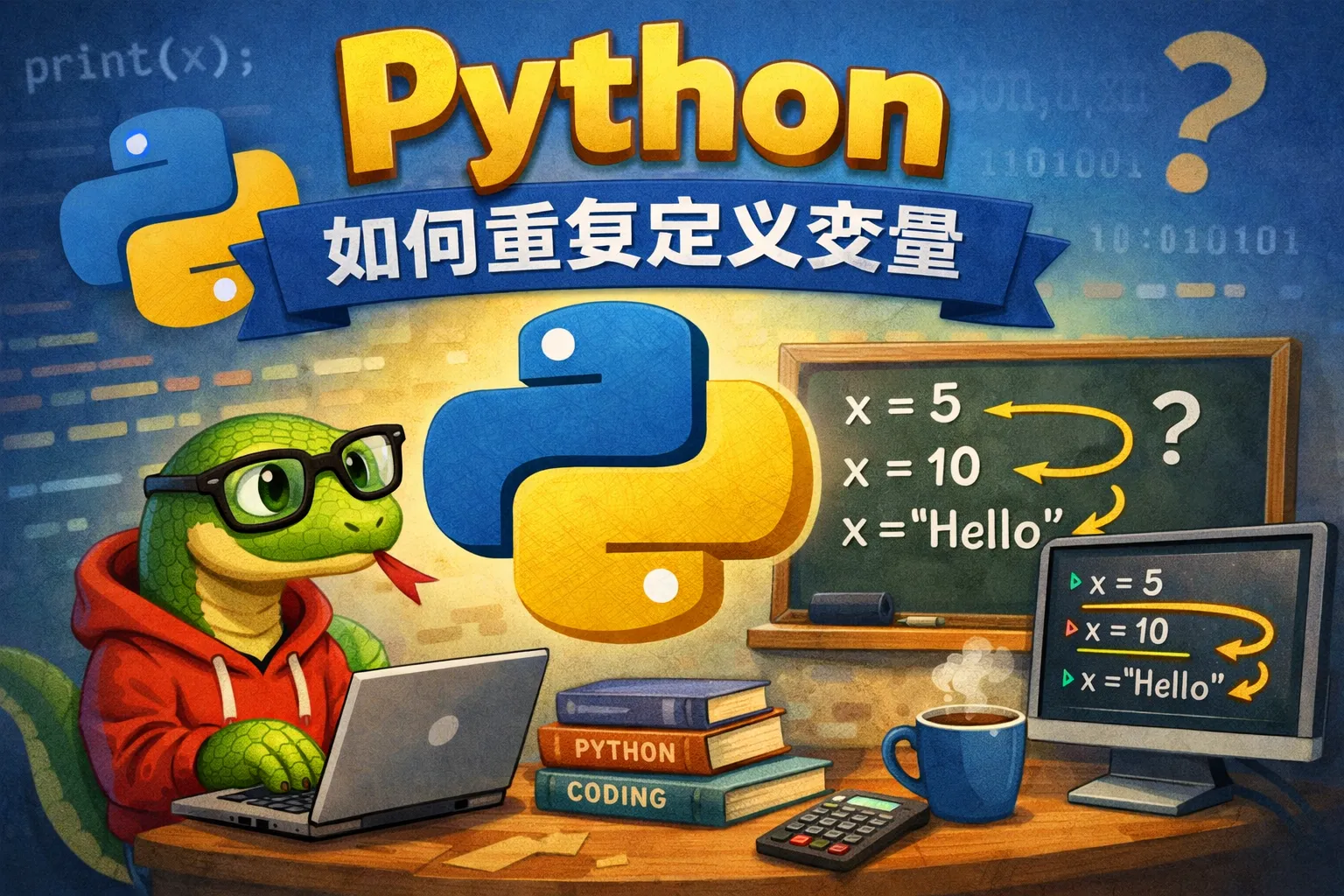 python如何重复定义变量