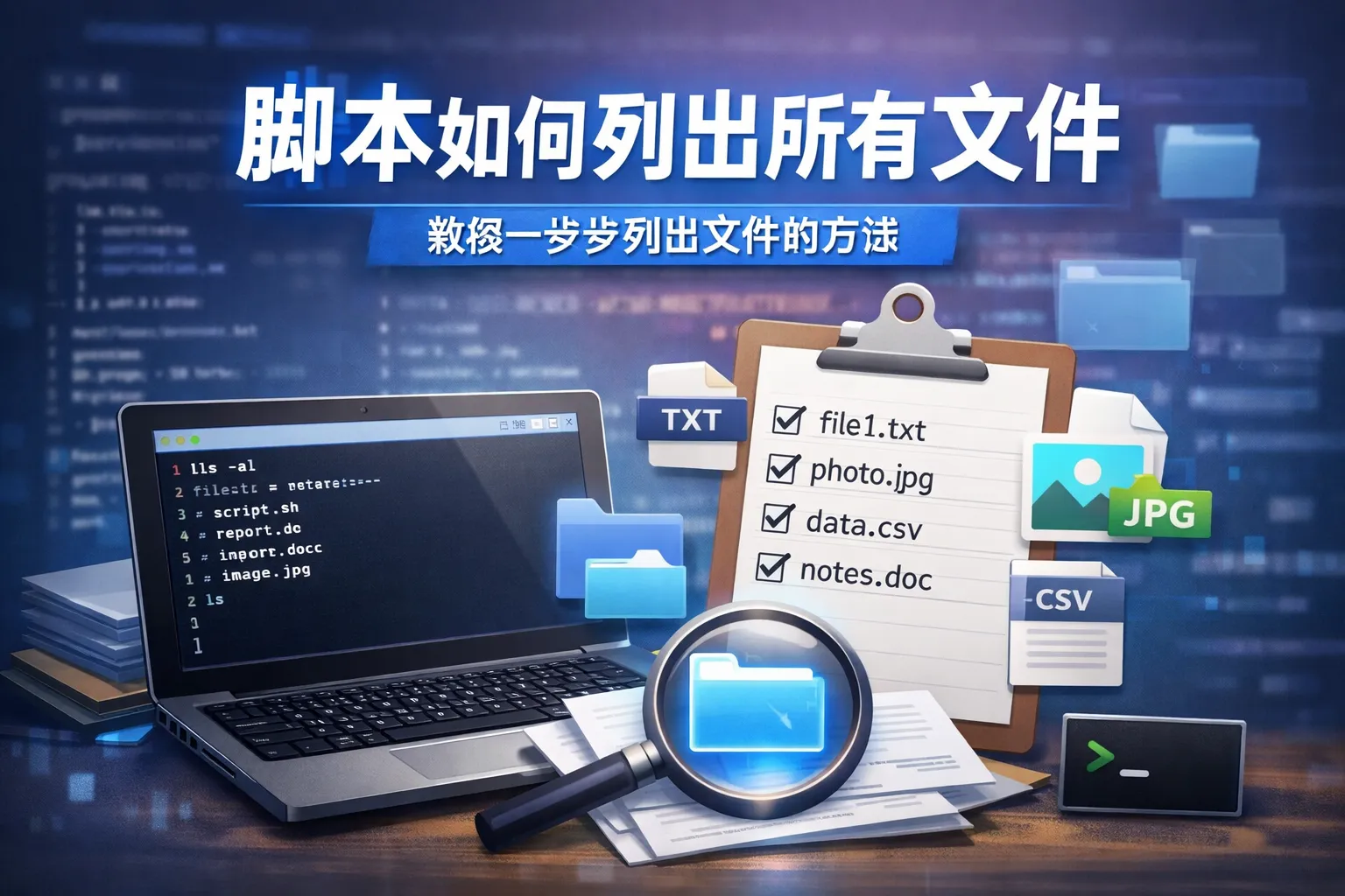 脚本如何列出所有文件
