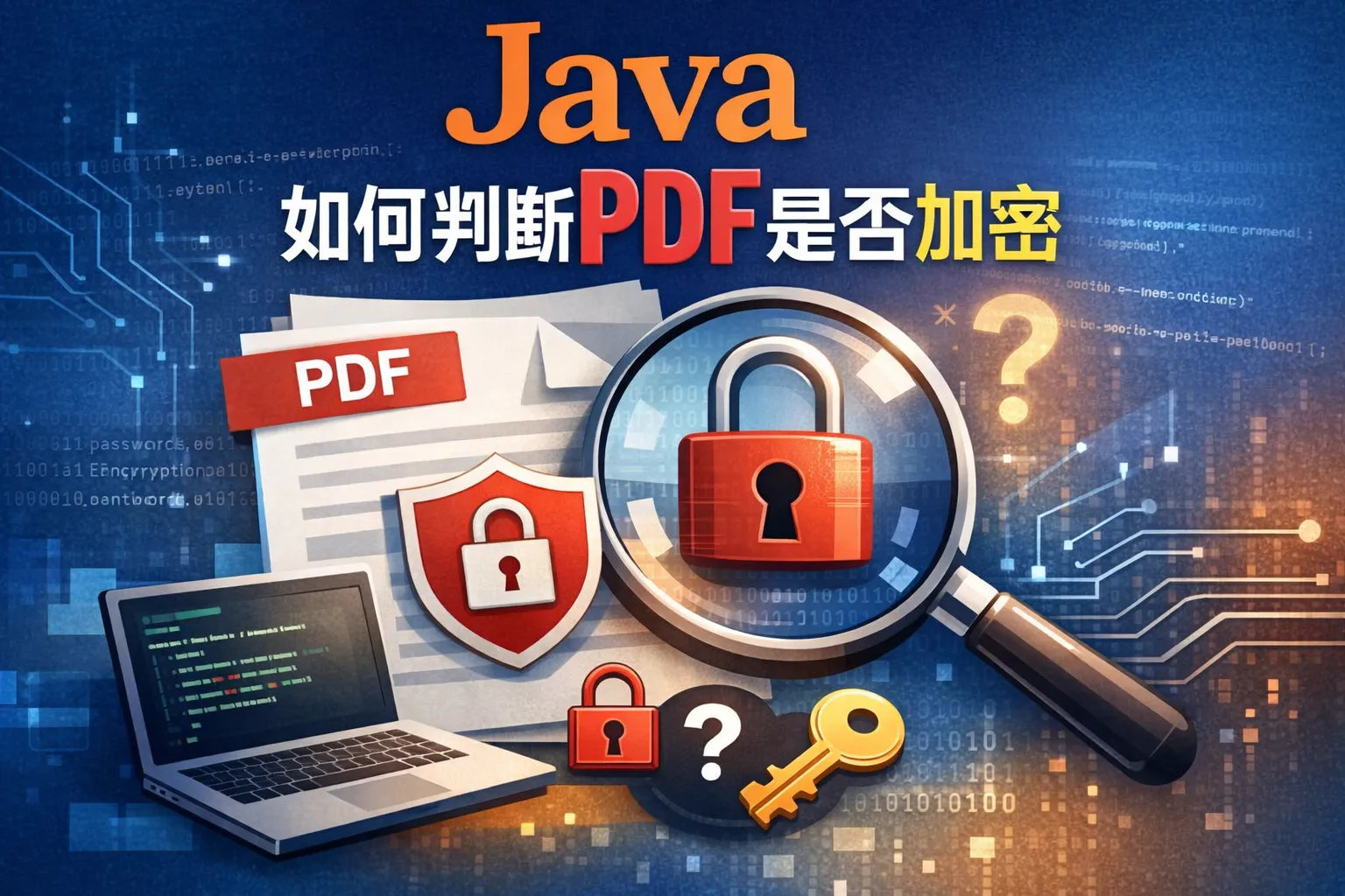 java如何判断pdf是否加密