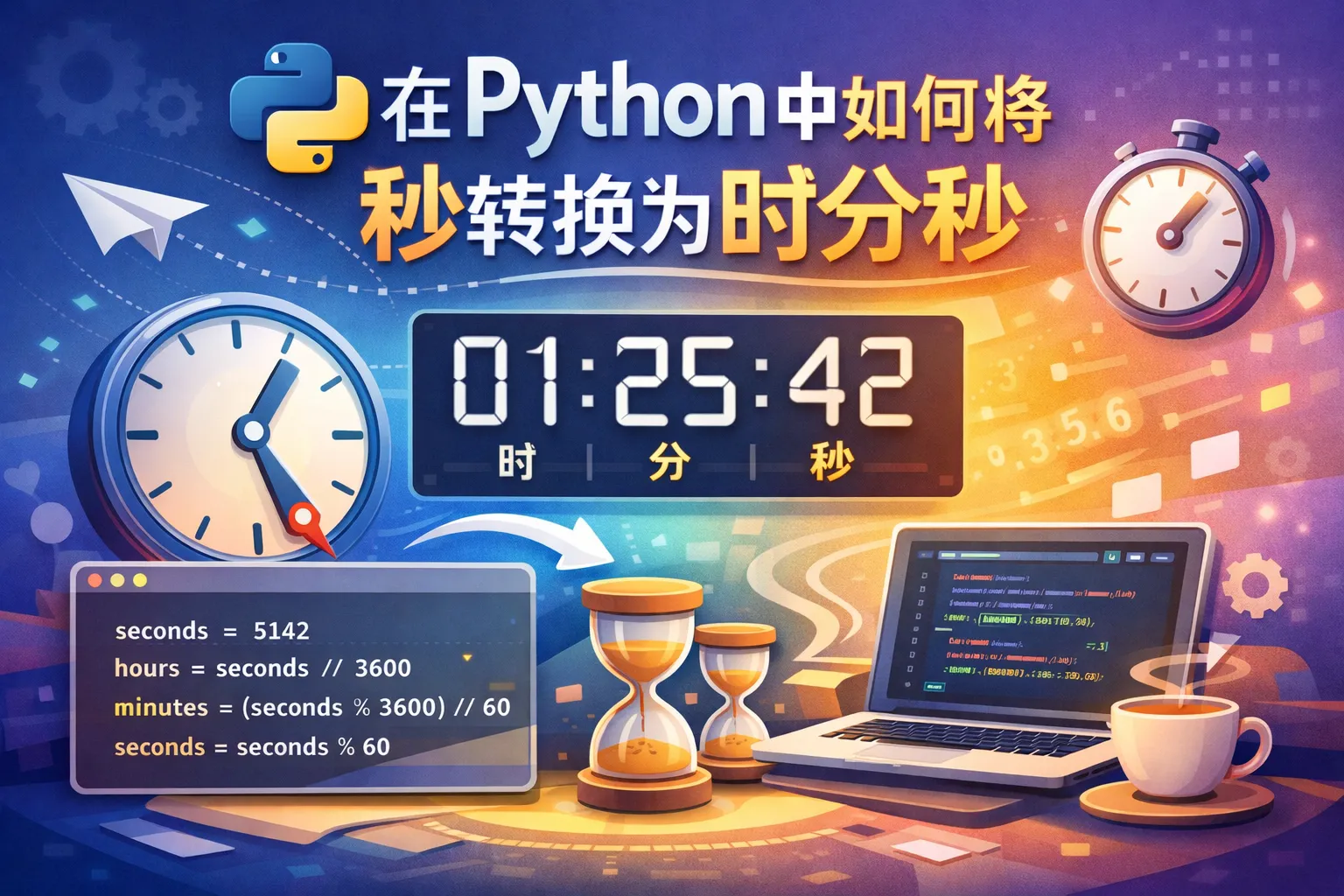 在python中如何将秒转换为时分秒