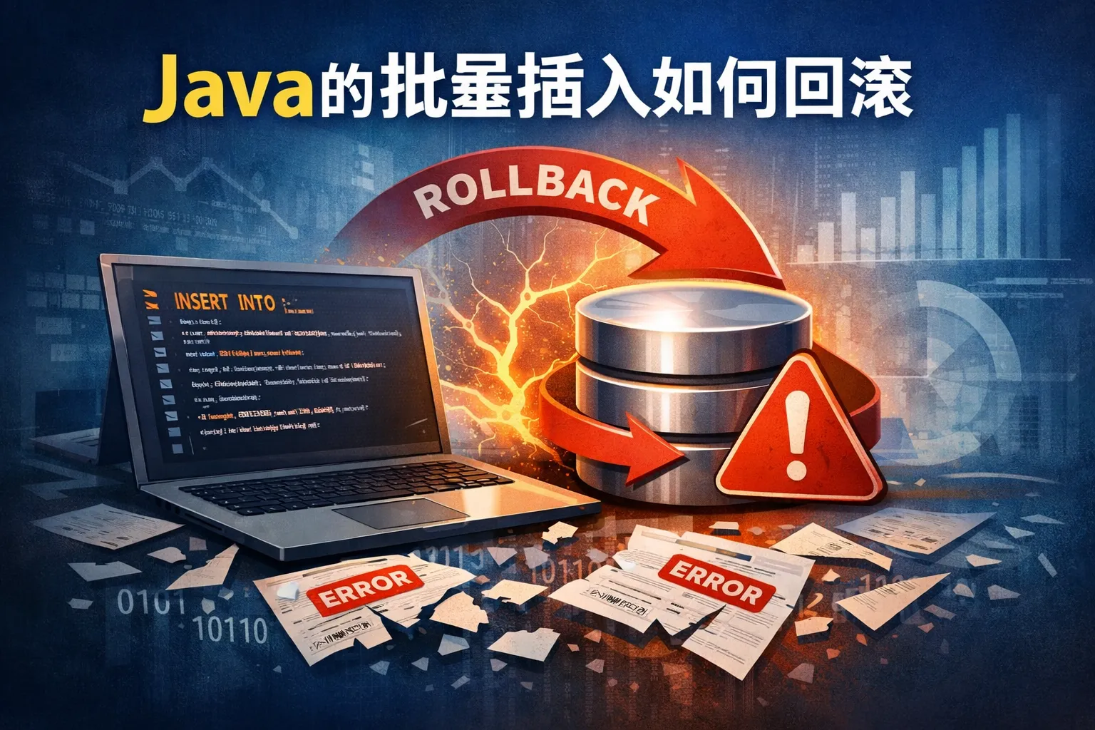 java的批量插入如何回滚