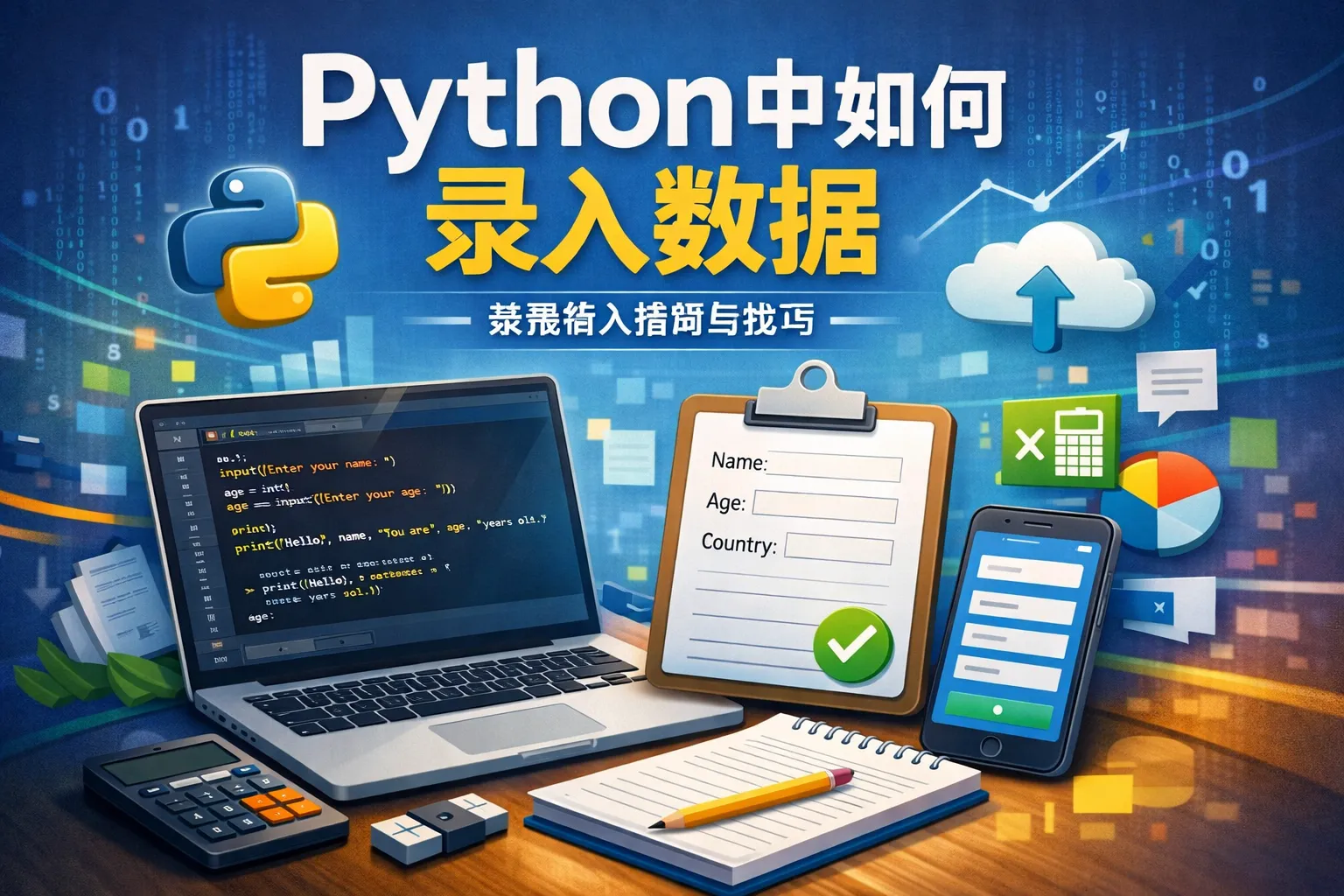 python中如何录入数据