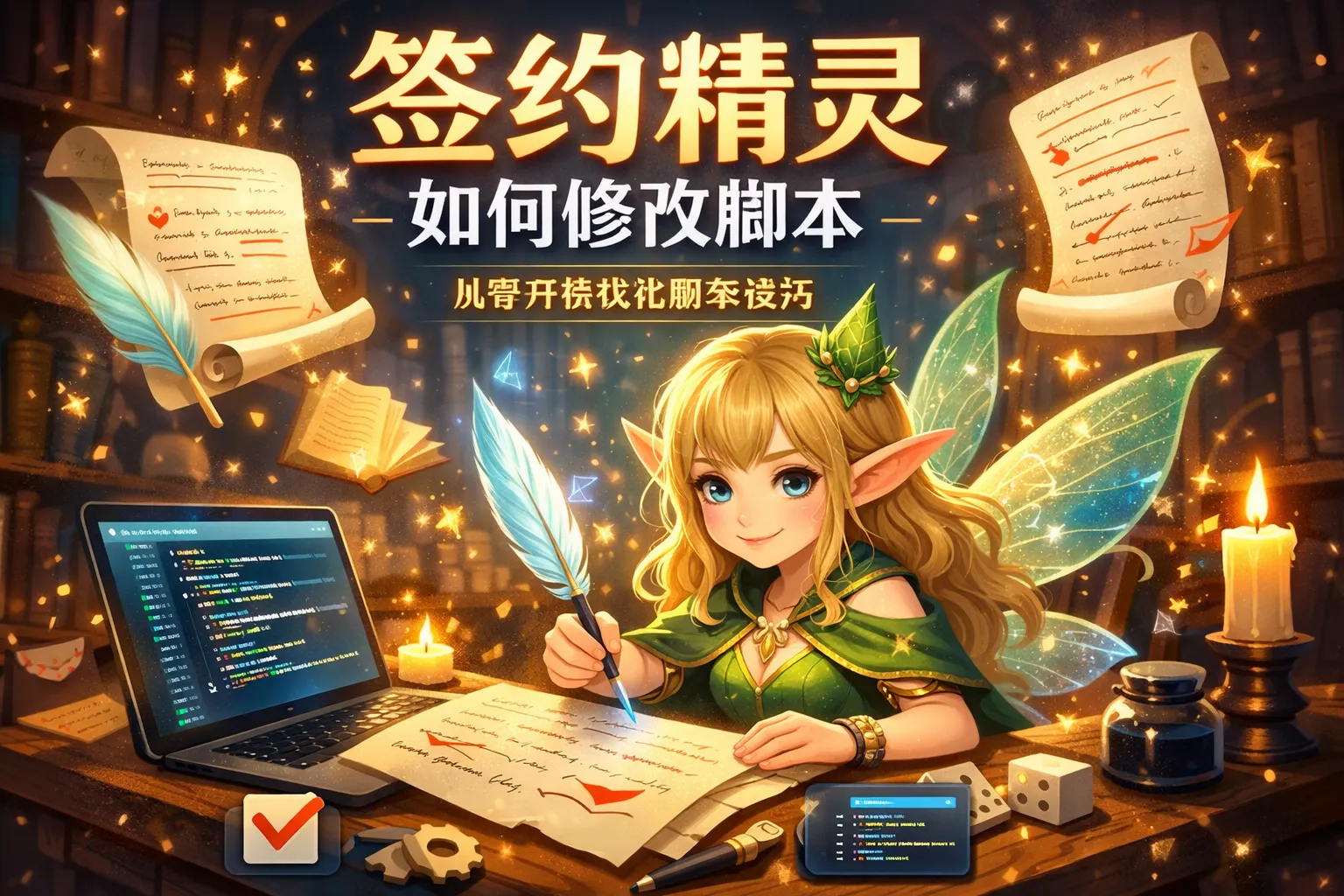 签约精灵如何修改脚本