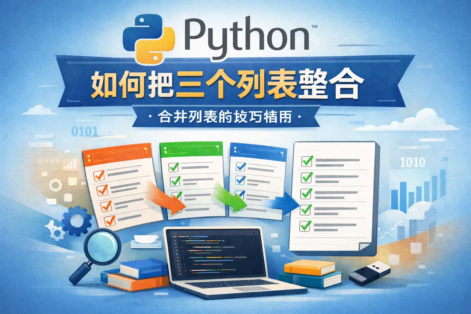Python如何把三个列表整合