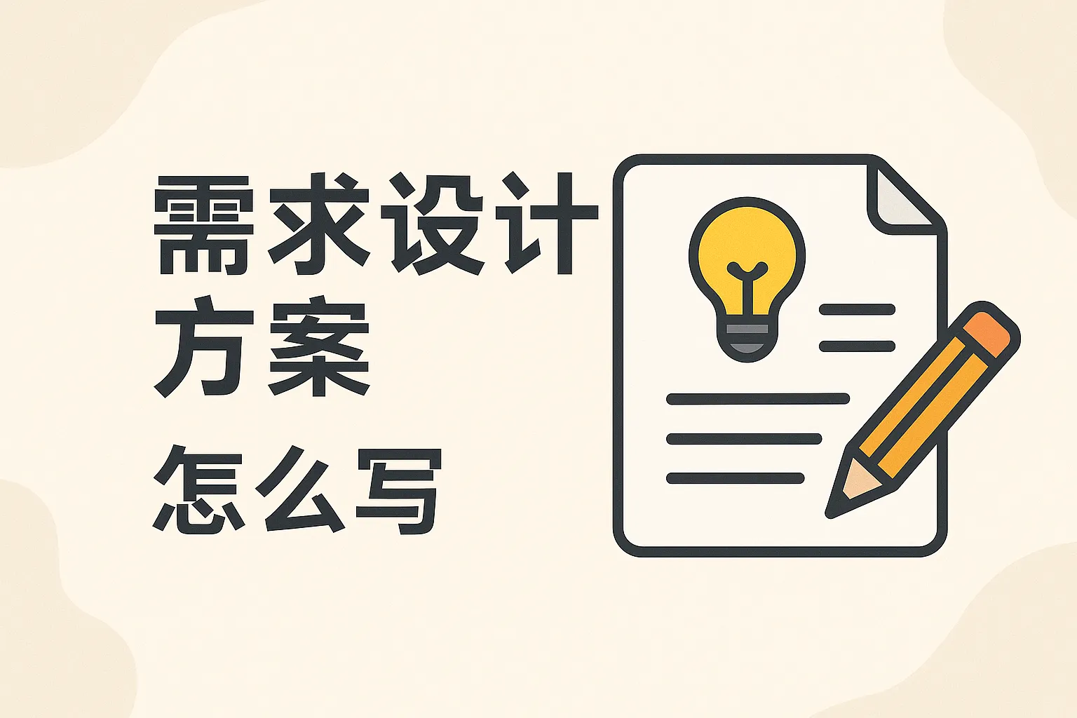 需求设计方案怎么写