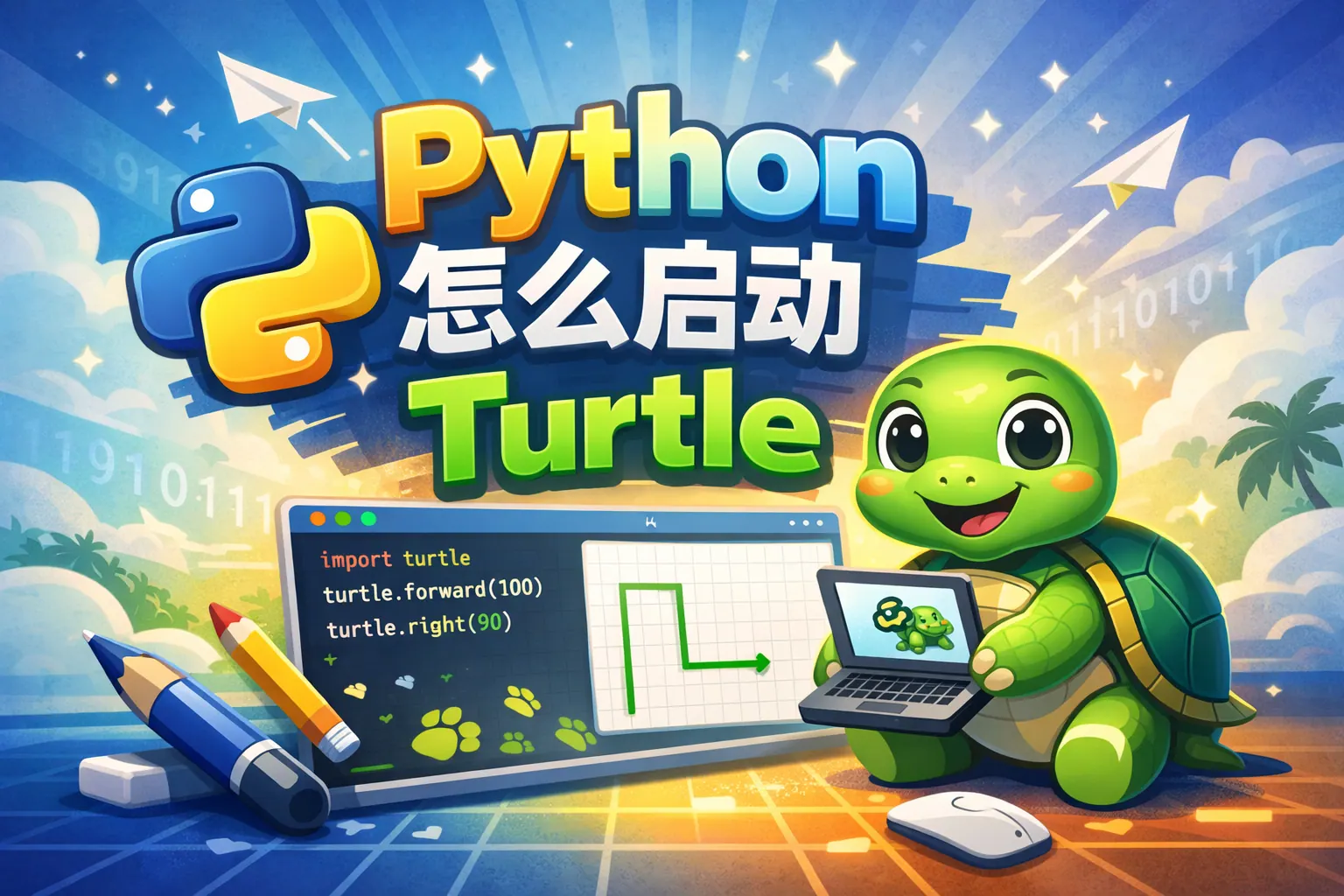 python怎么启动turtle