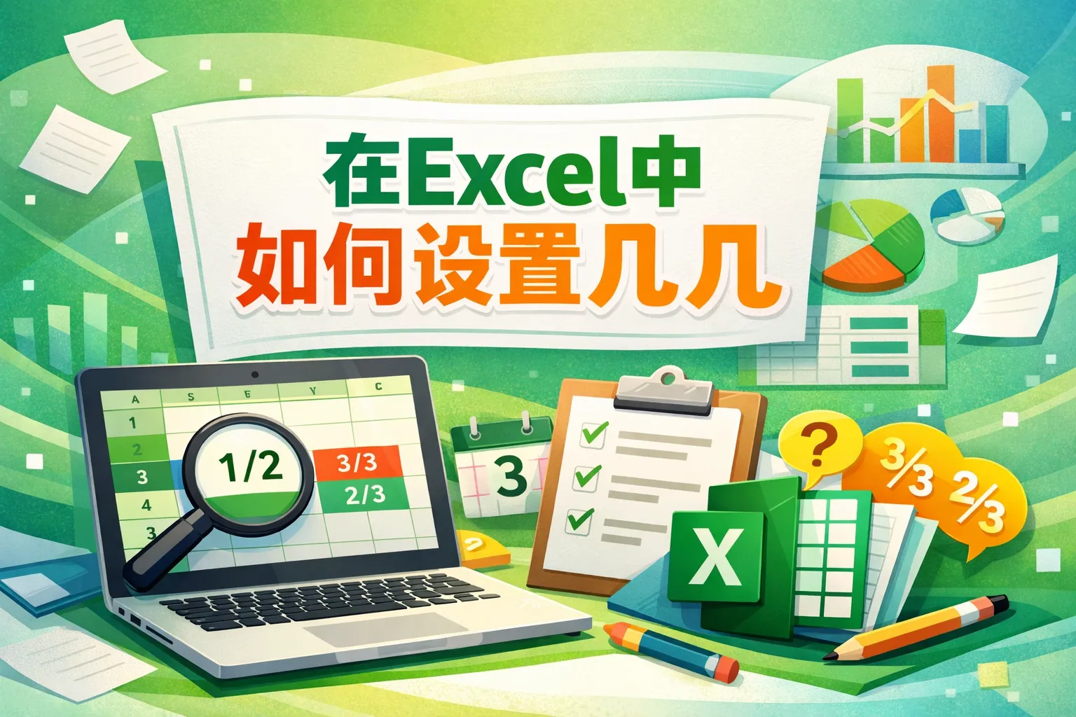 在excel中如何设置几 几