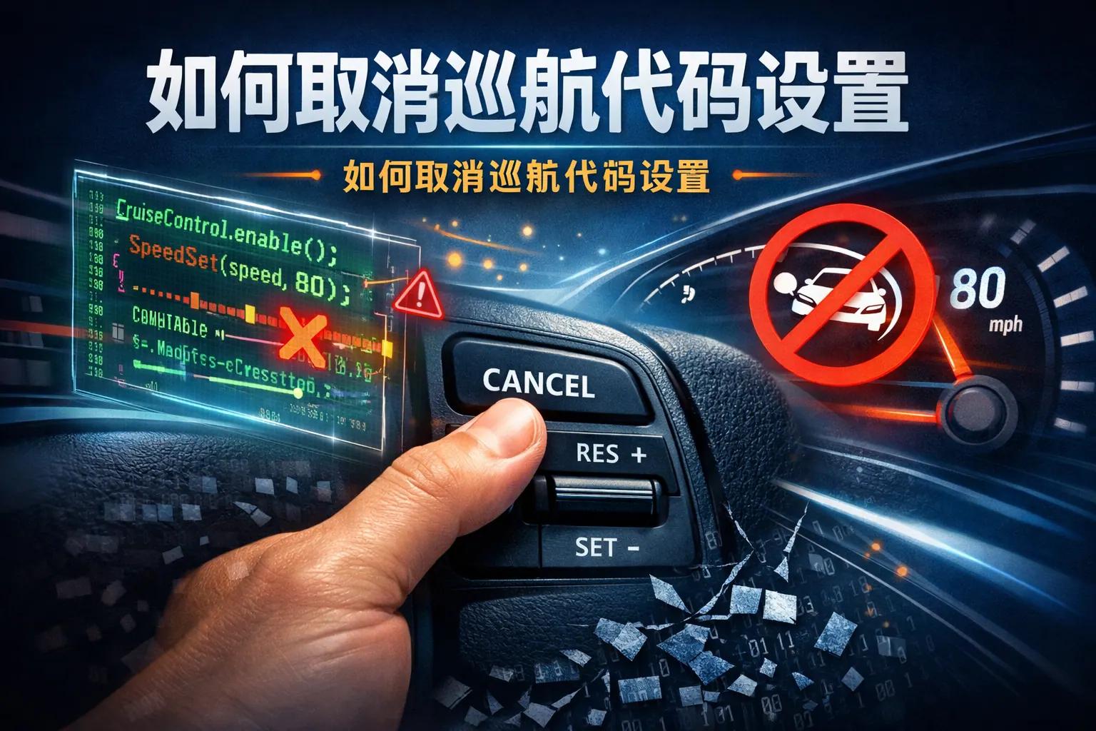 如何取消巡航代码设置