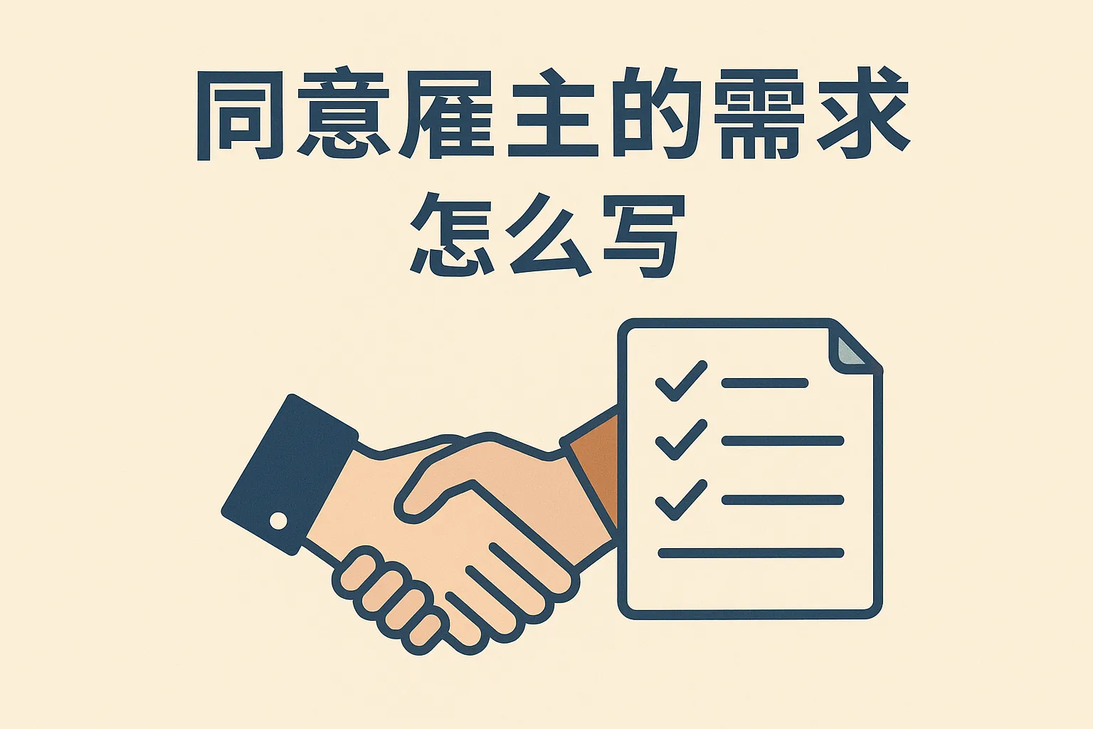 同意雇主的需求怎么写