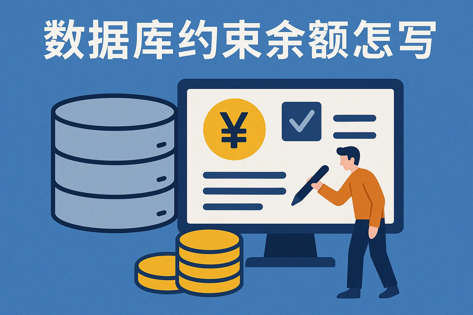 数据库约束余额怎么写