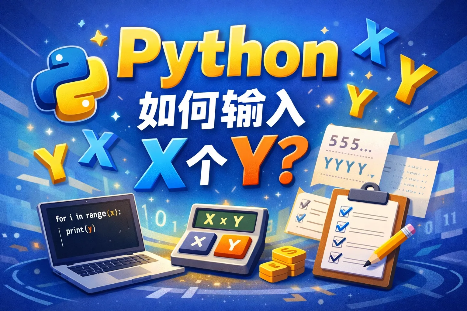 python如何输入x个y