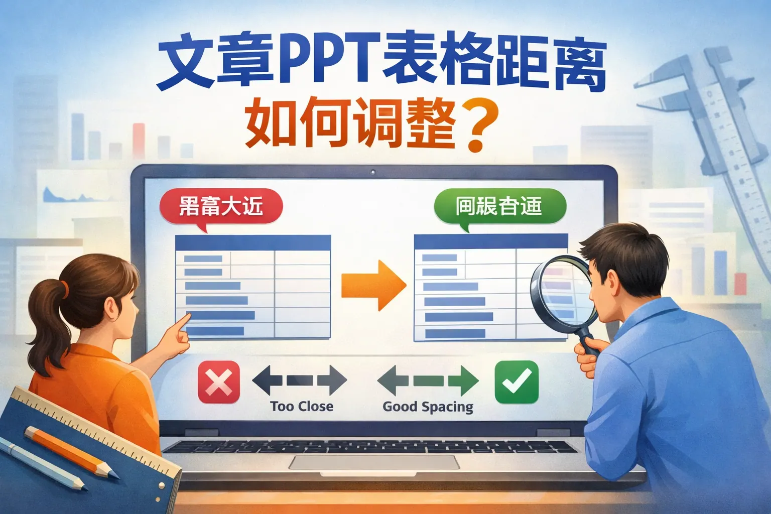 ppt表格距离如何调整