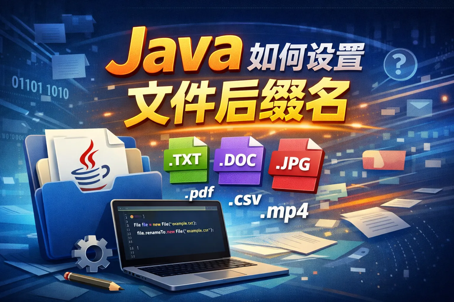 java 如何设置文件后缀名
