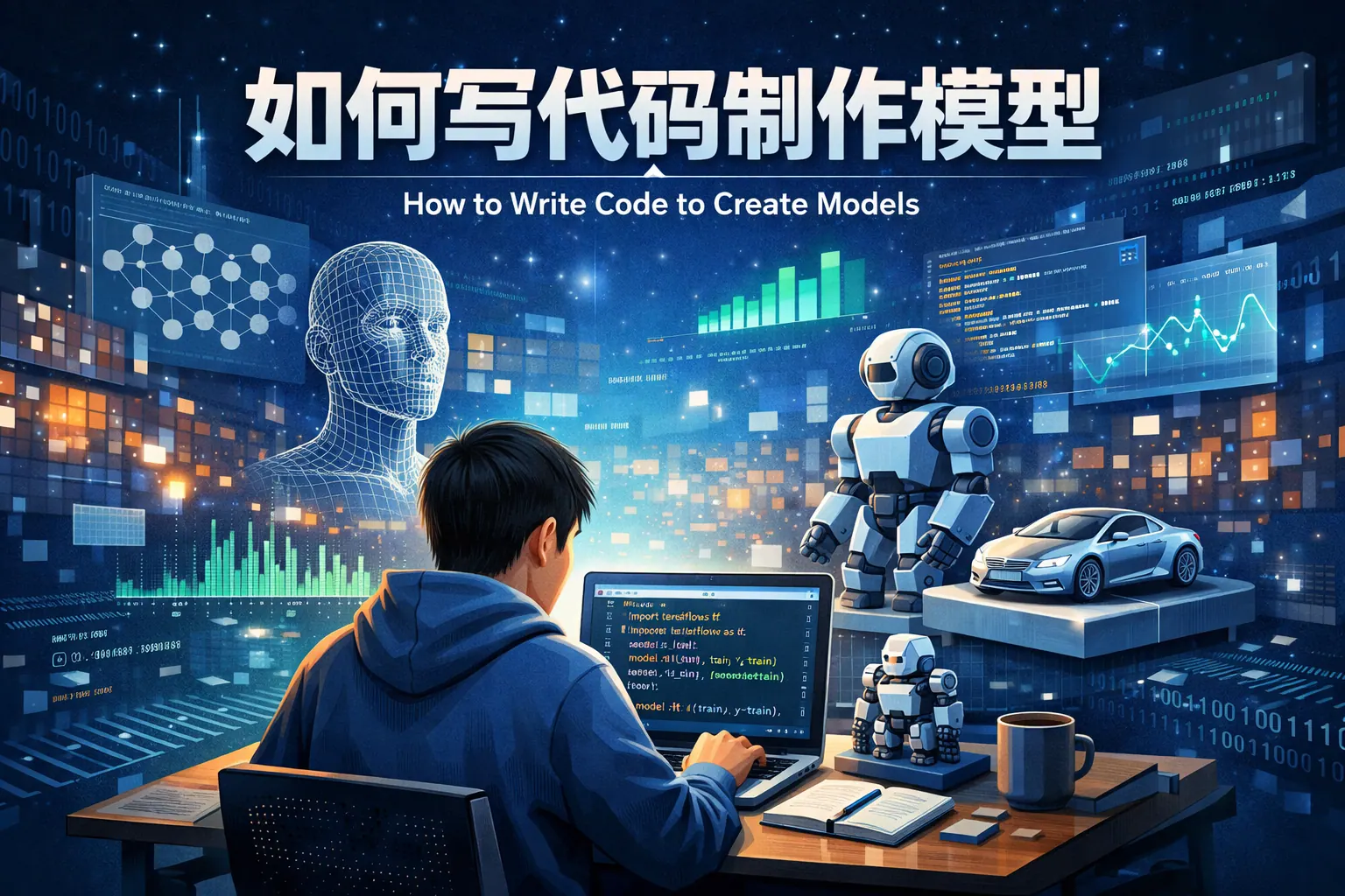 如何写代码制作模型